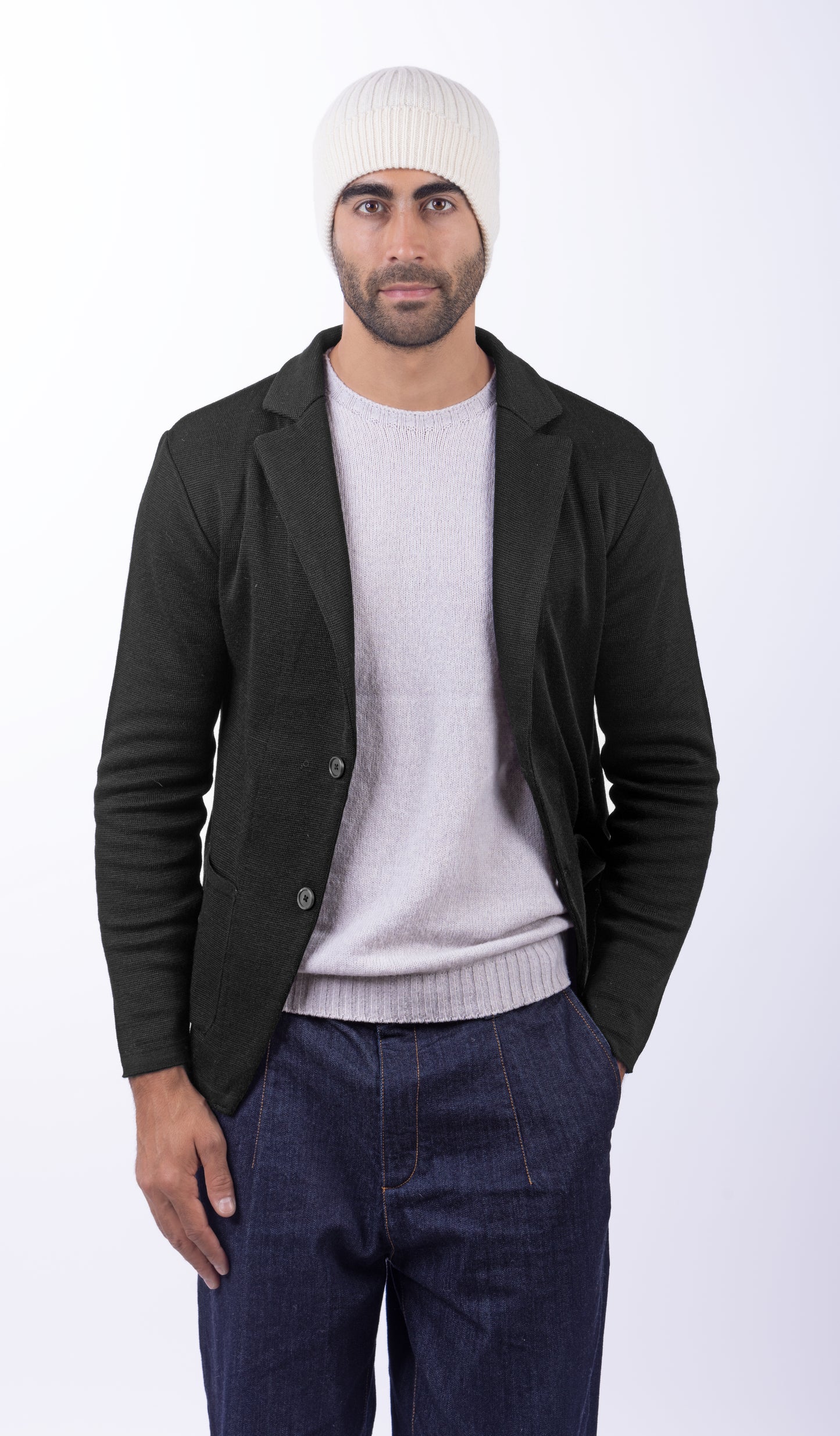 Blazer punto Milano in lana - Made in Italy