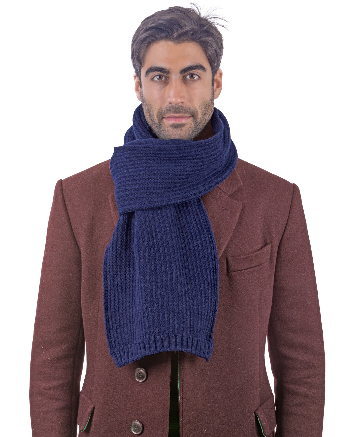 Sciarpa in maglia inglese in lana - Made in Italy