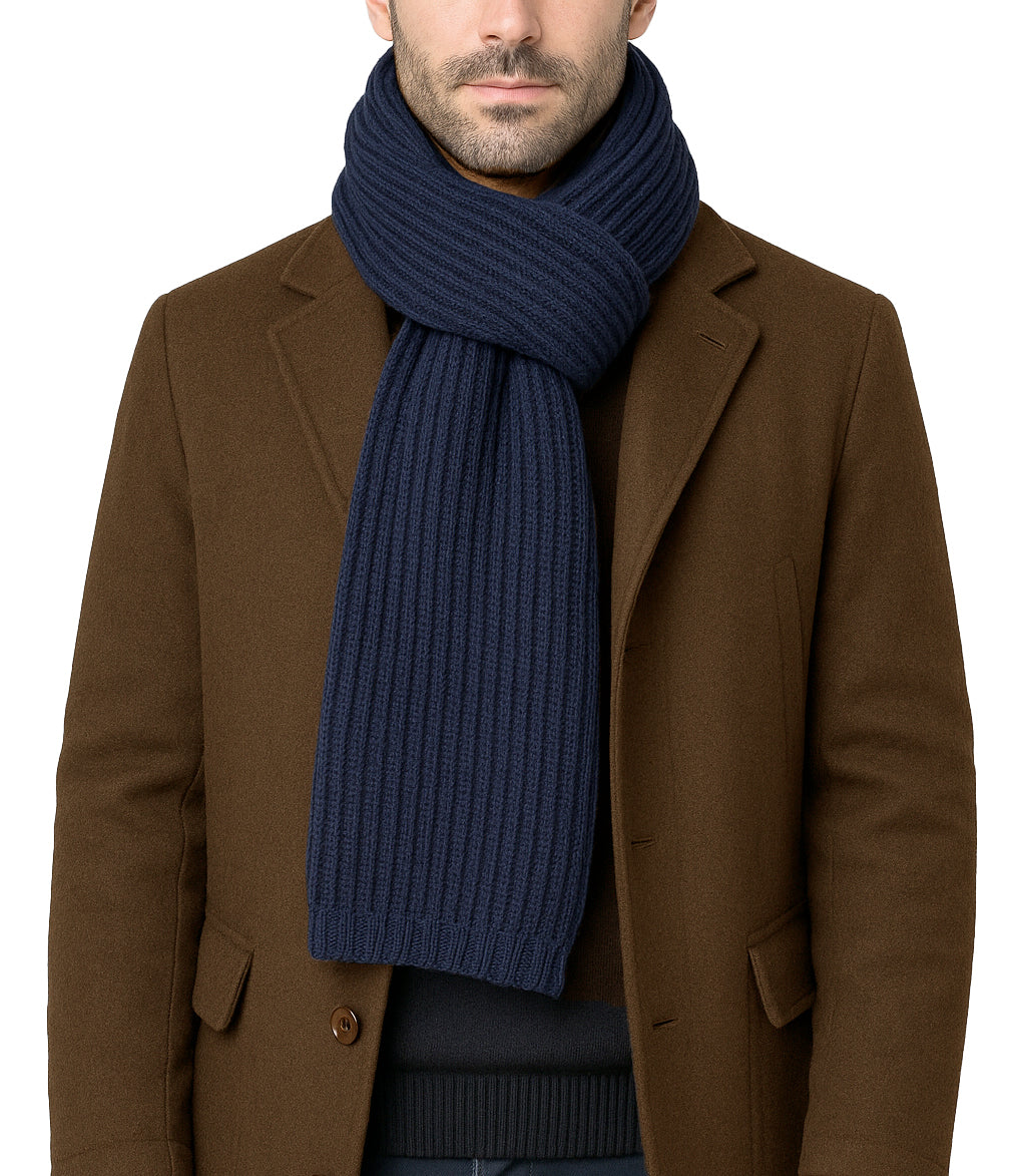 Sciarpa in maglia inglese in lana - Made in Italy