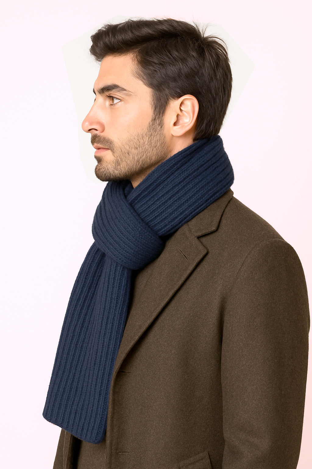 Sciarpa in maglia inglese in lana - Made in Italy