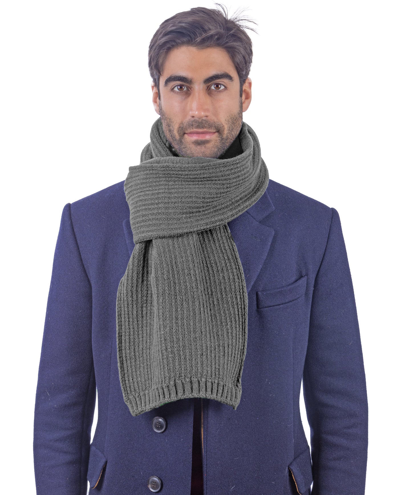 Sciarpa in maglia inglese in lana - Made in Italy