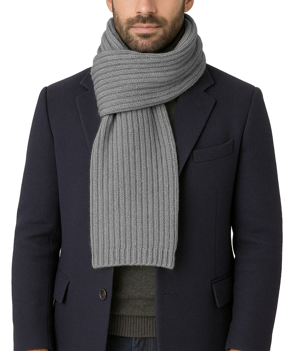 Sciarpa in maglia inglese in lana - Made in Italy