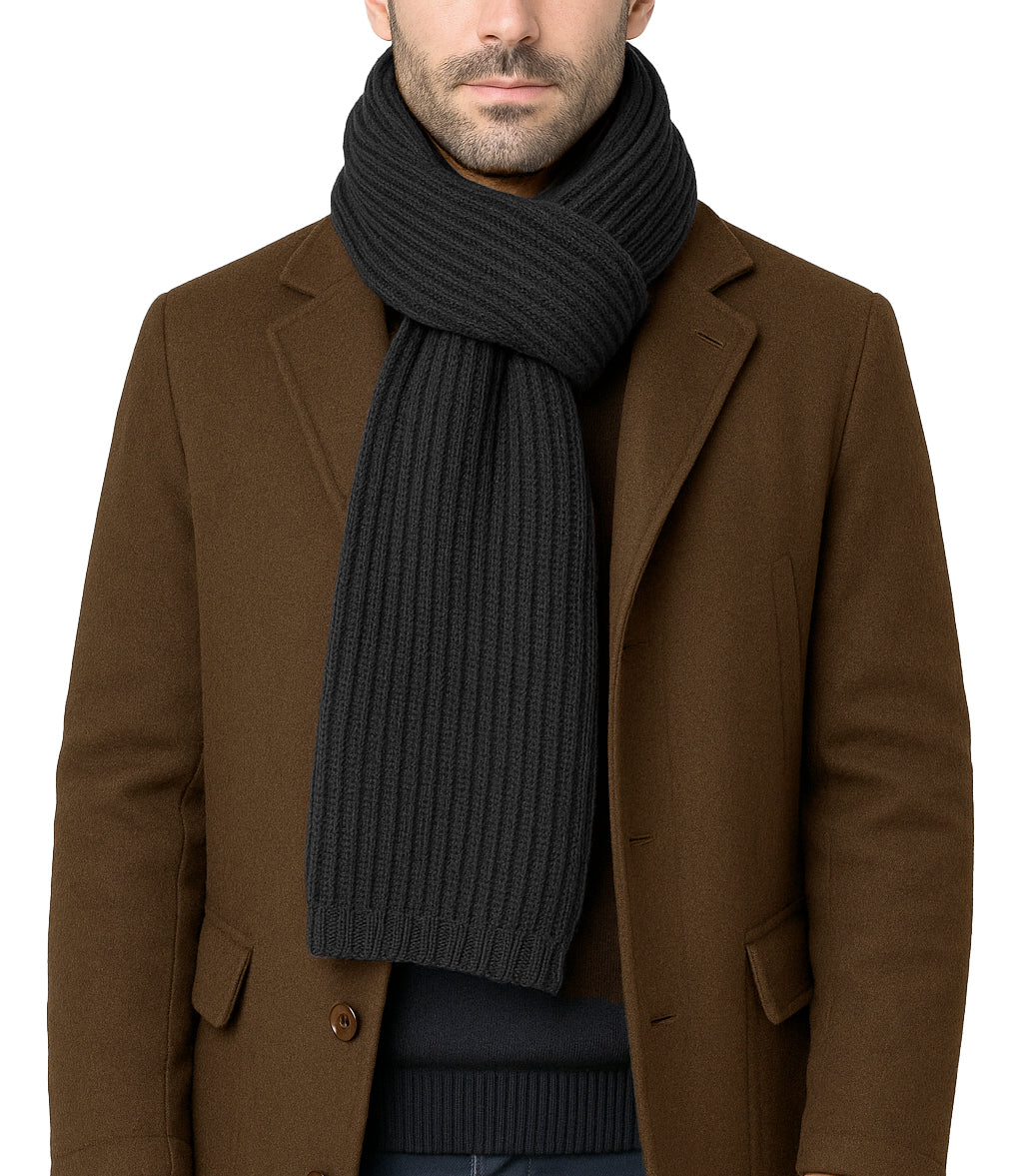 Sciarpa in maglia inglese in lana - Made in Italy