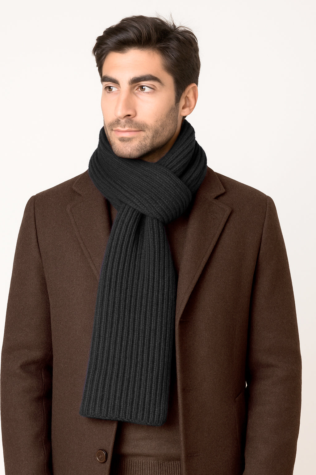 Sciarpa in maglia inglese in lana - Made in Italy