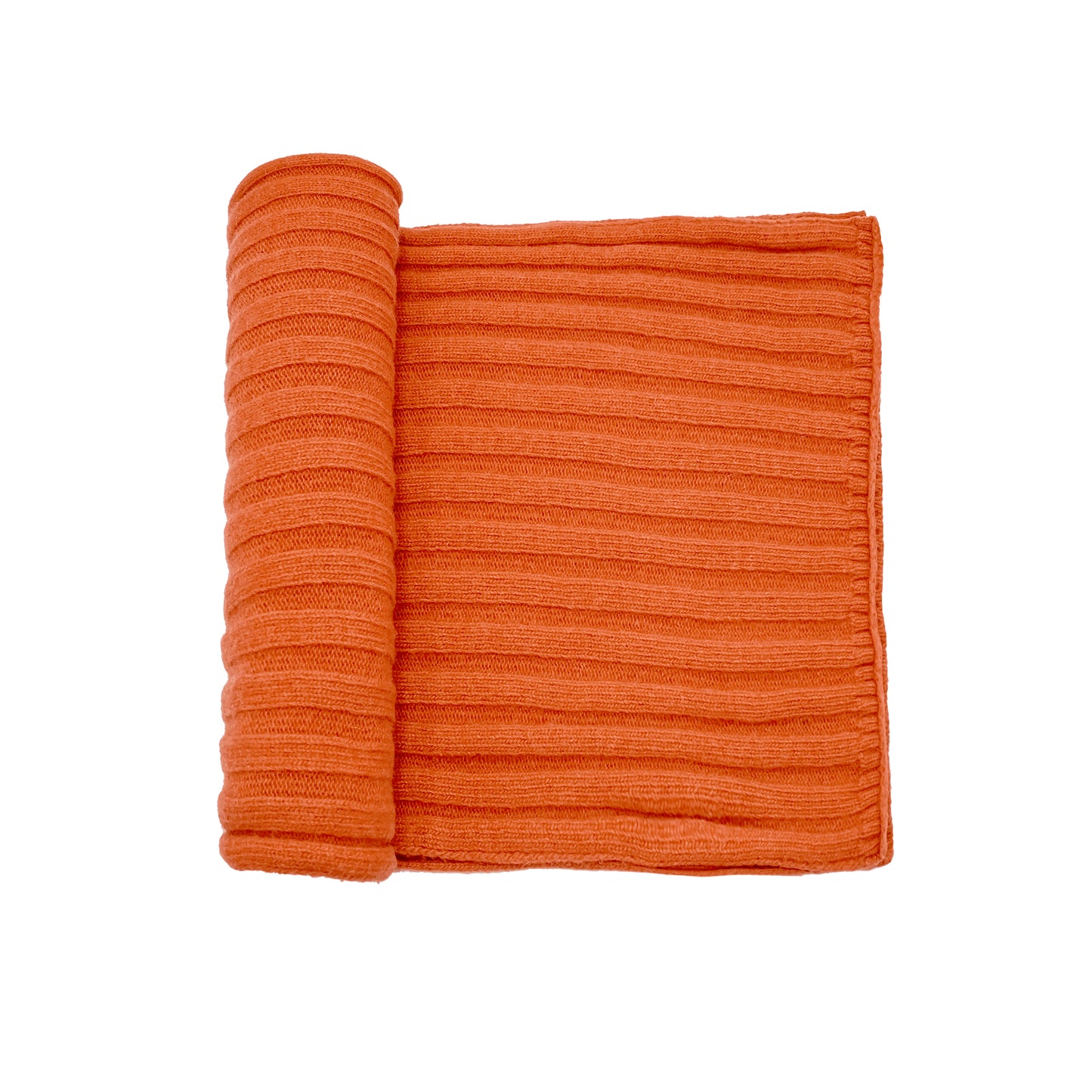 Sciarpone a coste al 100% in pura lana - Made in Italy