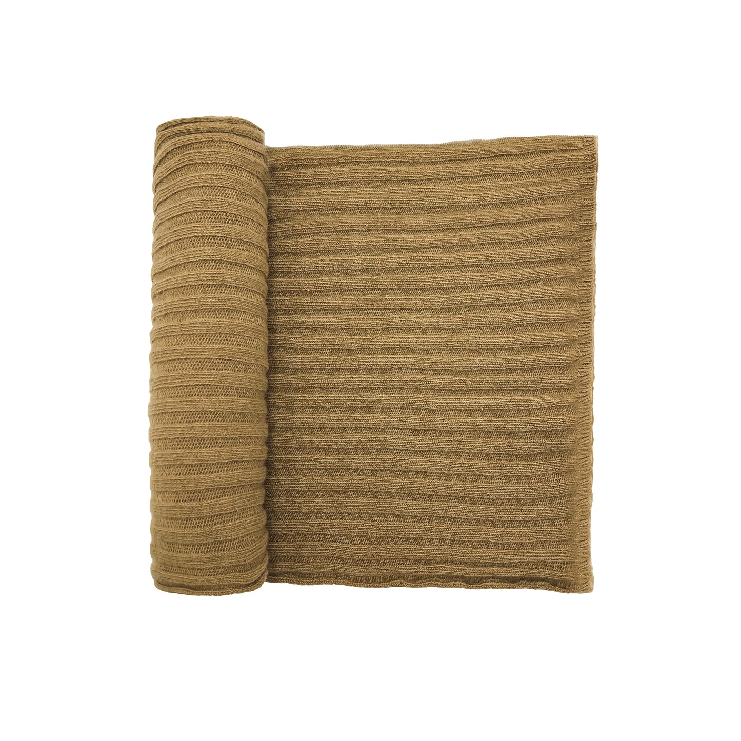 Sciarpone a coste al 100% in pura lana - Made in Italy