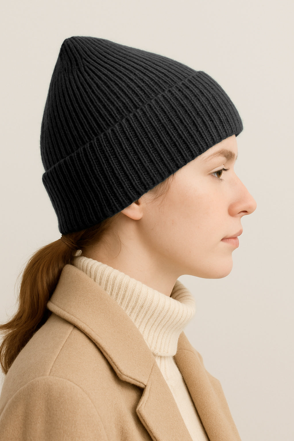 Berretto in Maglia al 100% in Lana a coste 1X1 - Unisex - Made in Italy