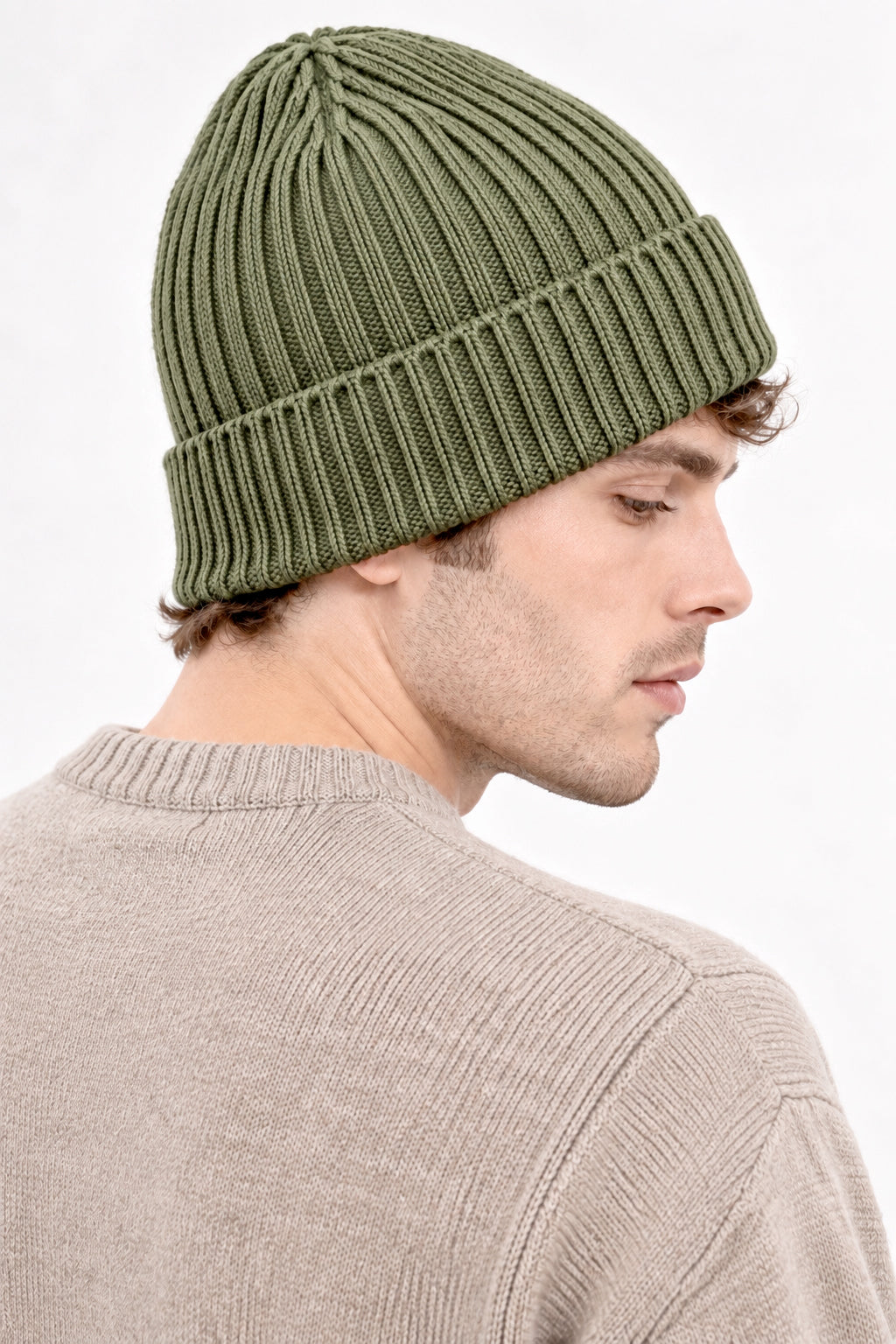 Cappello 100% Cashmere con rasatura a Coste - Made in Italy