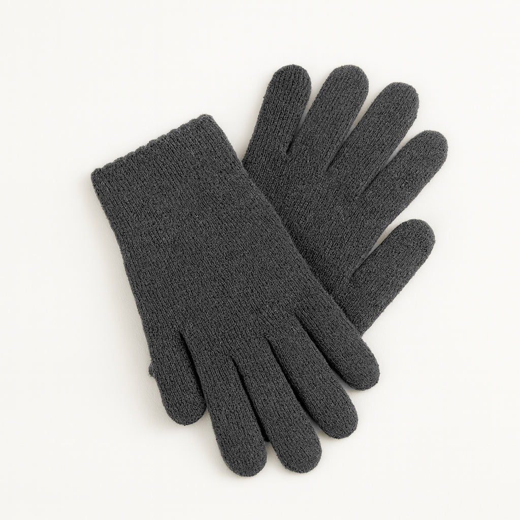 Guanti in lana misto angora da Donna con bordo smerlato - Made in Italy