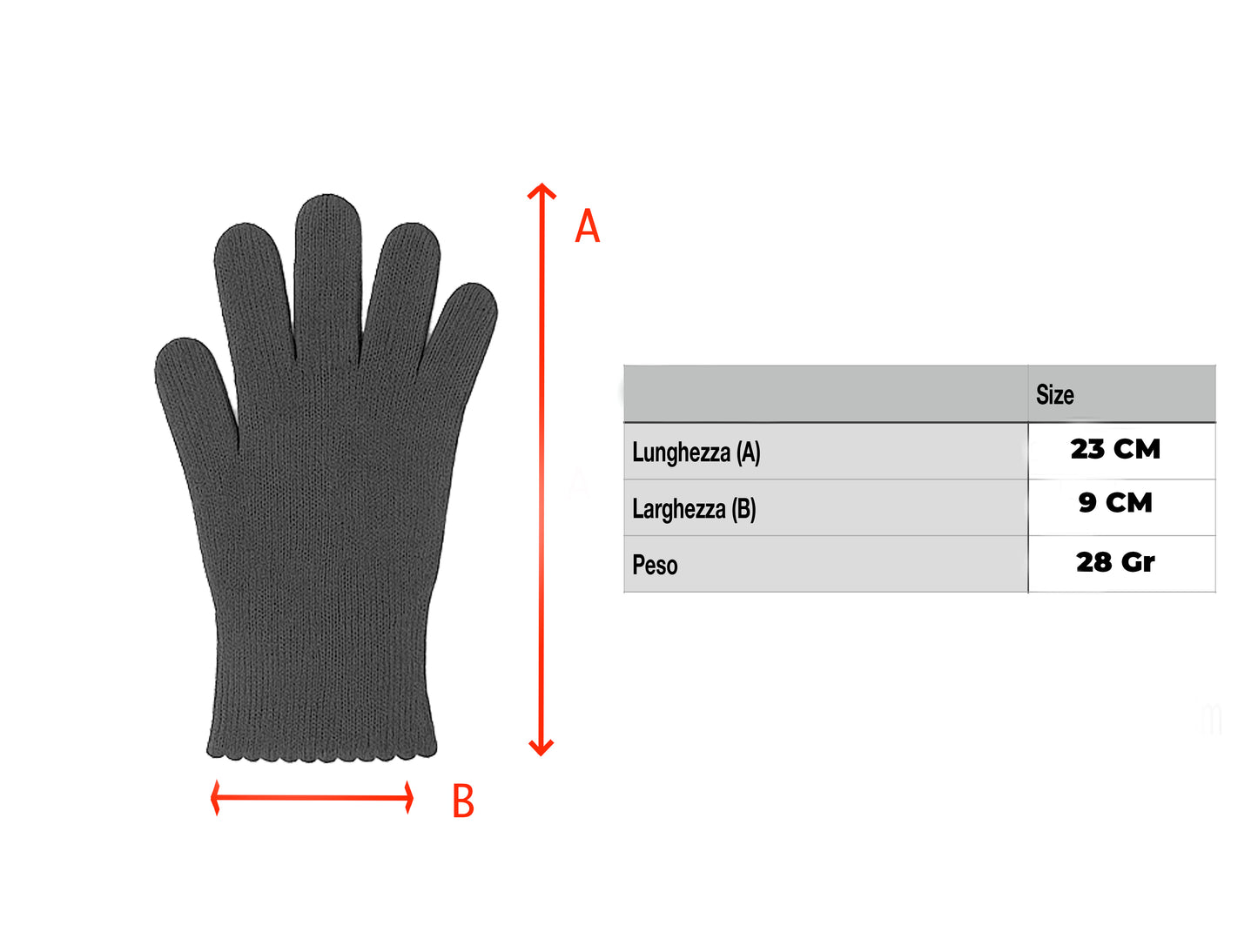 Guanti in lana misto angora da Donna con bordo smerlato - Made in Italy