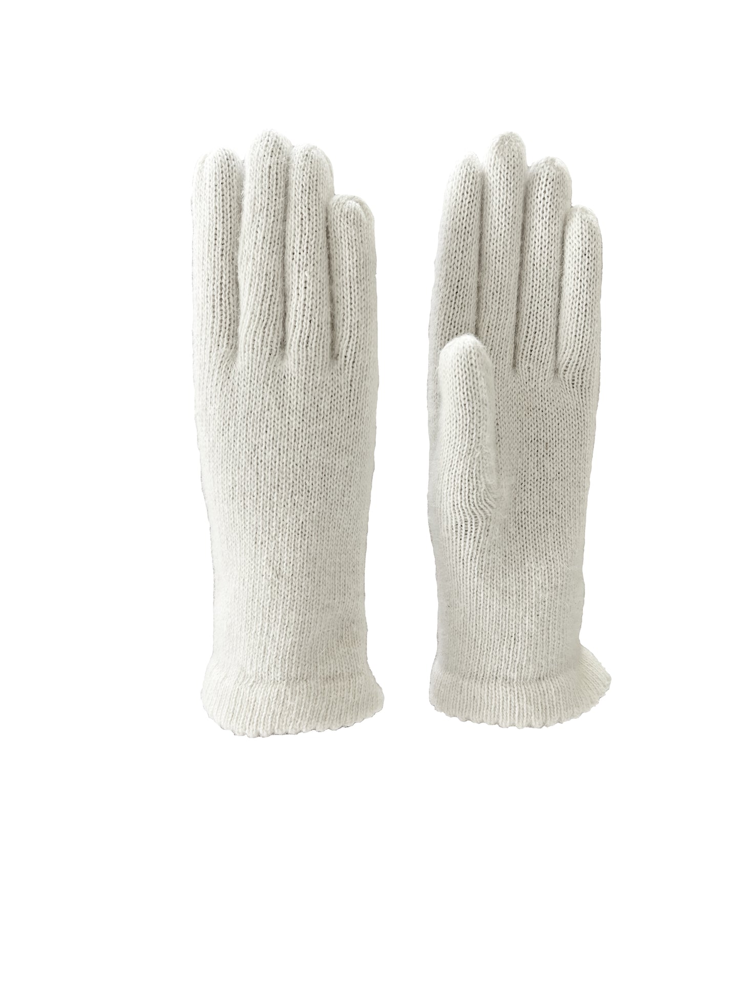 Guanti in lana misto angora da Donna con bordo smerlato - Made in Italy