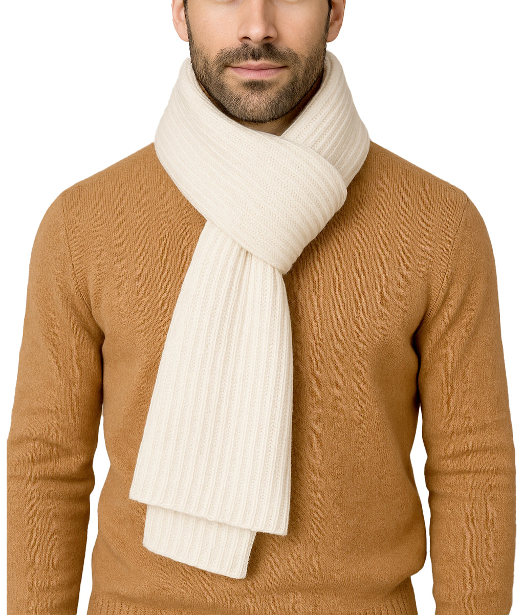 Sciarpa in maglia inglese in lana - Made in Italy