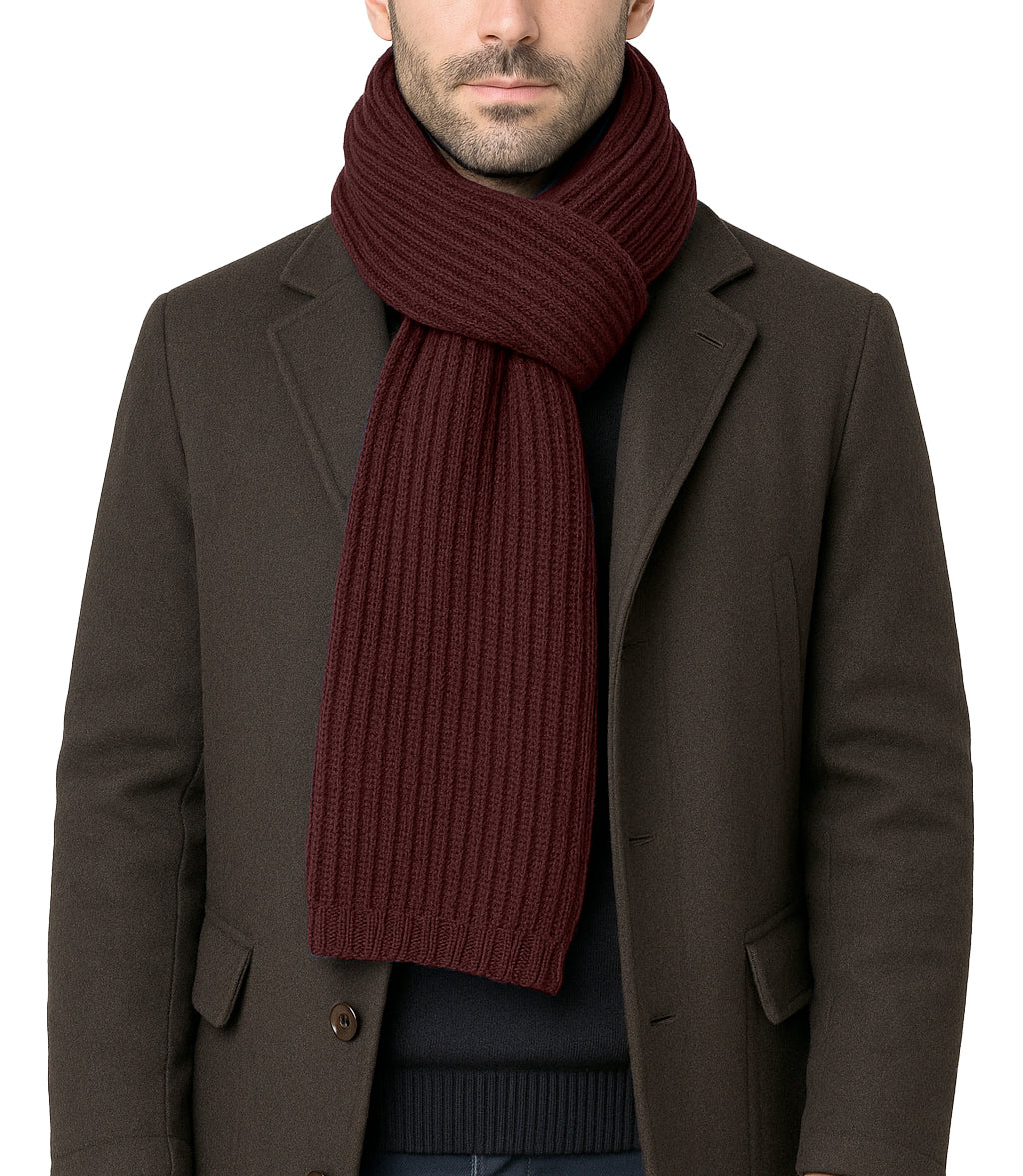 Sciarpa in maglia inglese in lana - Made in Italy