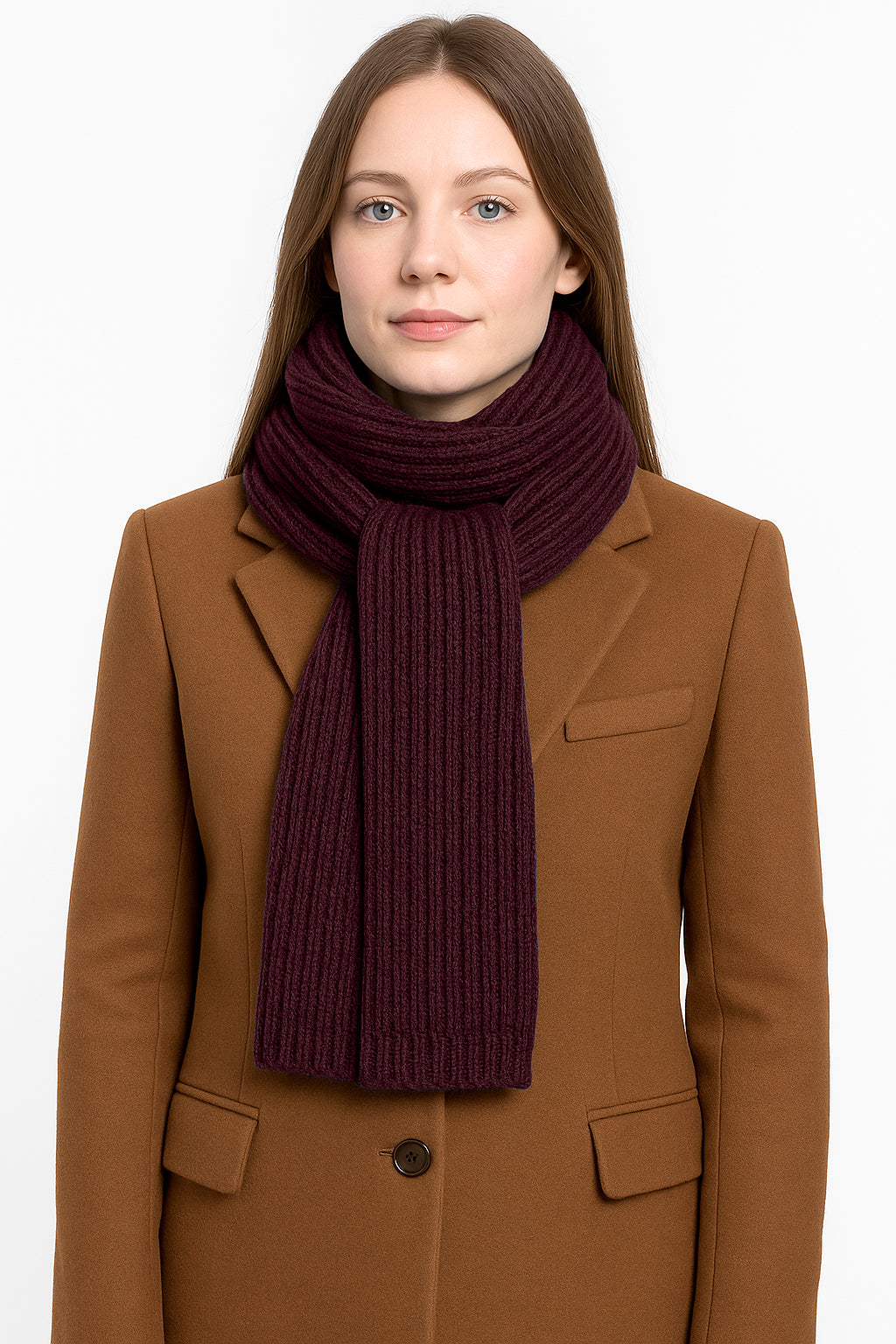 Sciarpa in maglia inglese in lana - Made in Italy