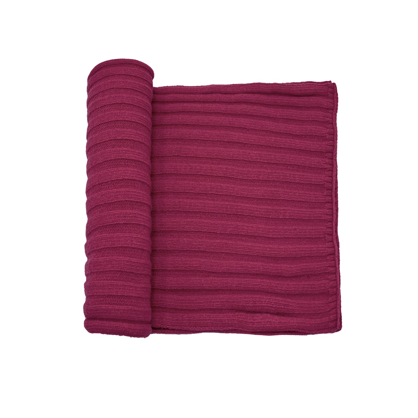 Sciarpone a coste al 100% in pura lana - Made in Italy