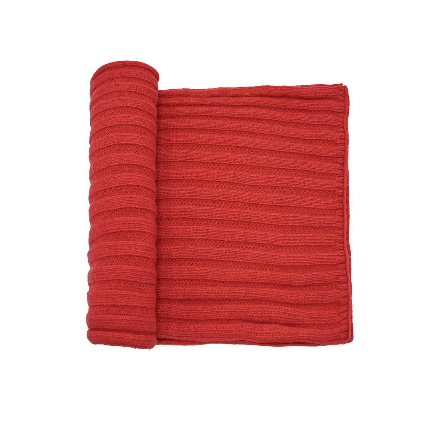 Sciarpone a coste al 100% in pura lana - Made in Italy