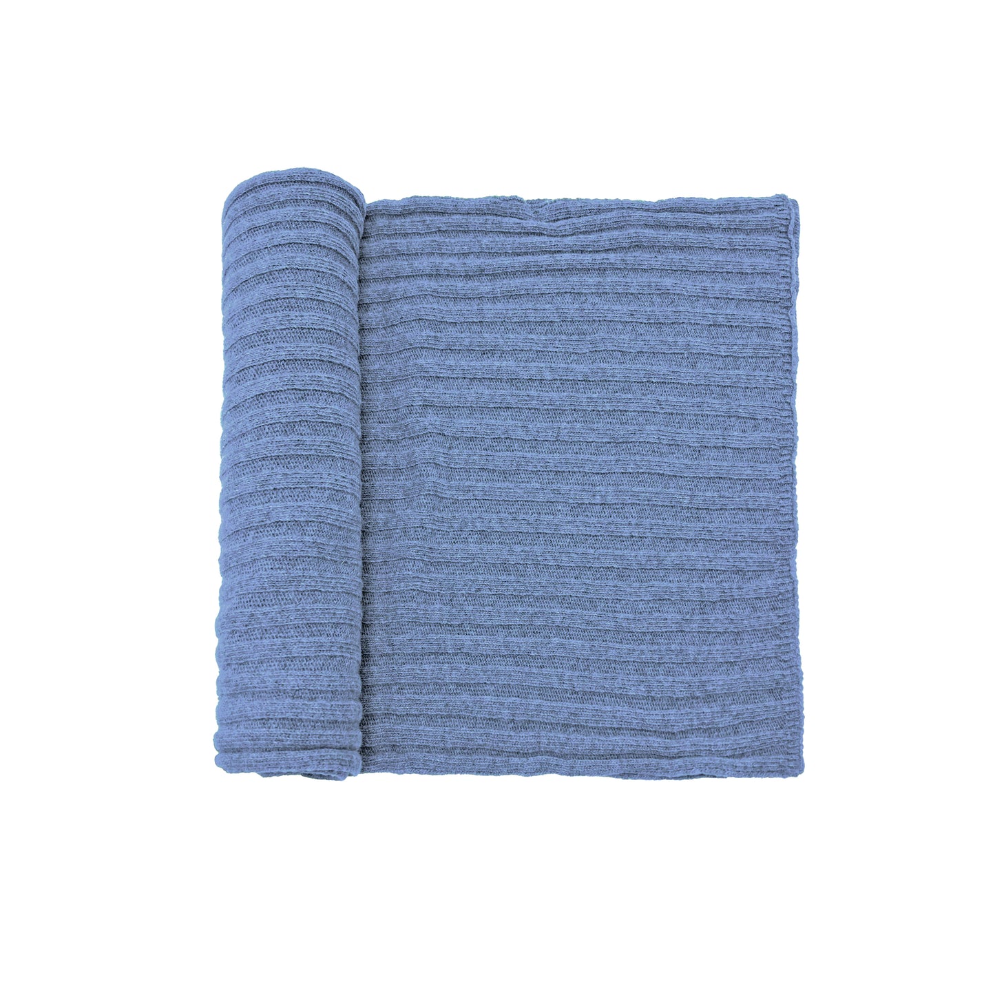 Sciarpone a coste al 100% in pura lana - Made in Italy