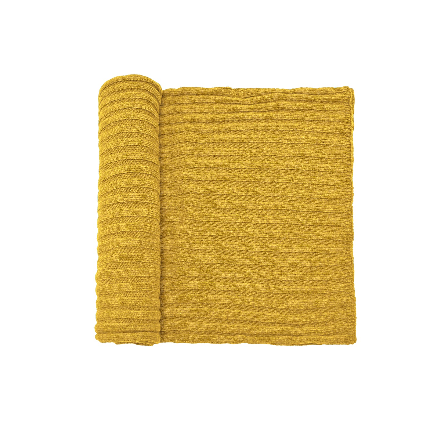 Sciarpone a coste al 100% in pura lana - Made in Italy