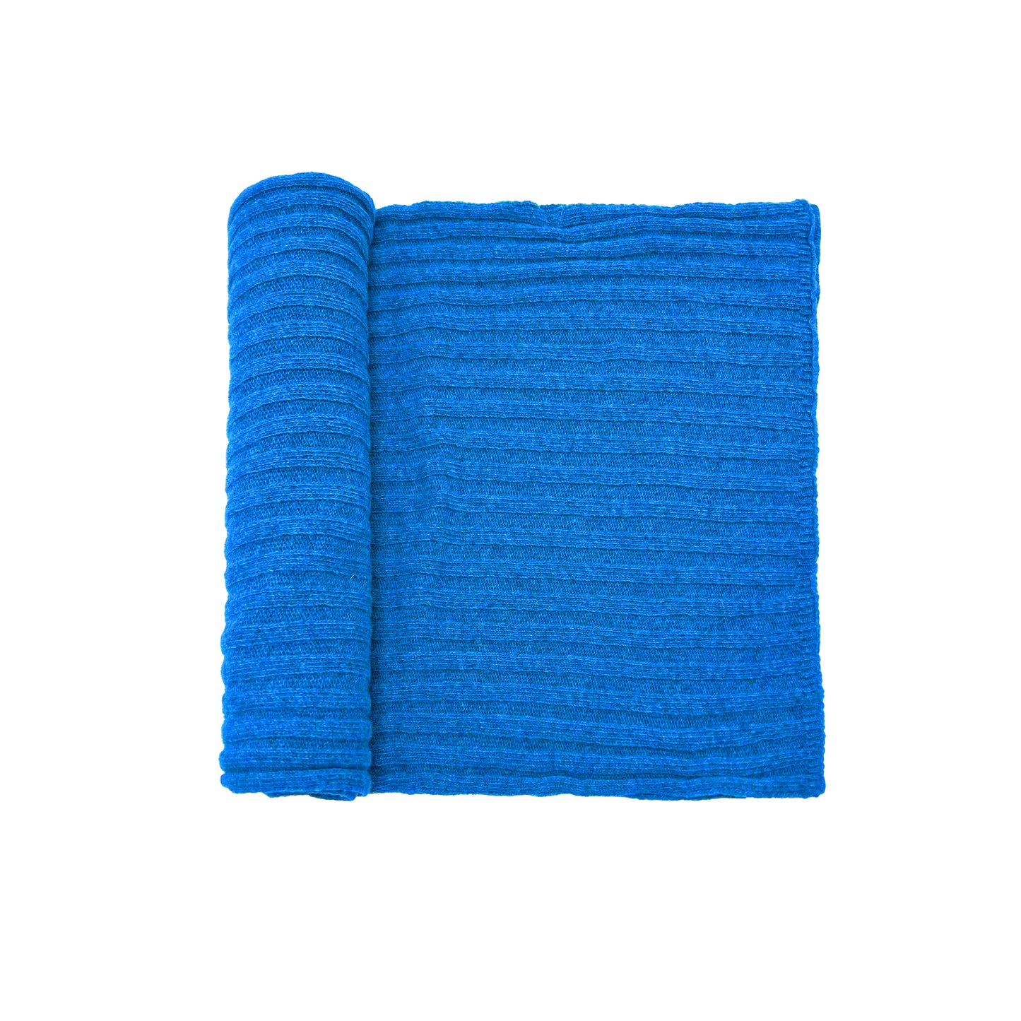 Sciarpone a coste al 100% in pura lana - Made in Italy