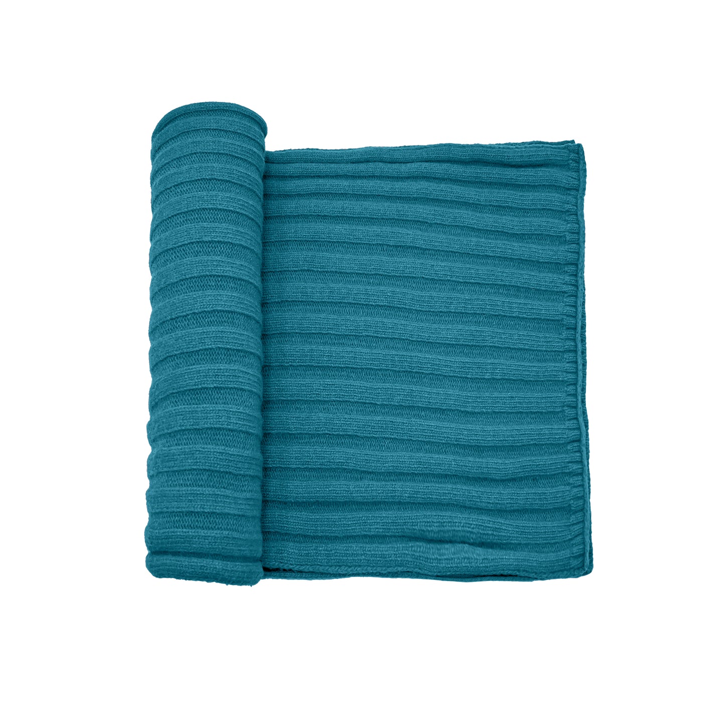 Sciarpone a coste al 100% in pura lana - Made in Italy