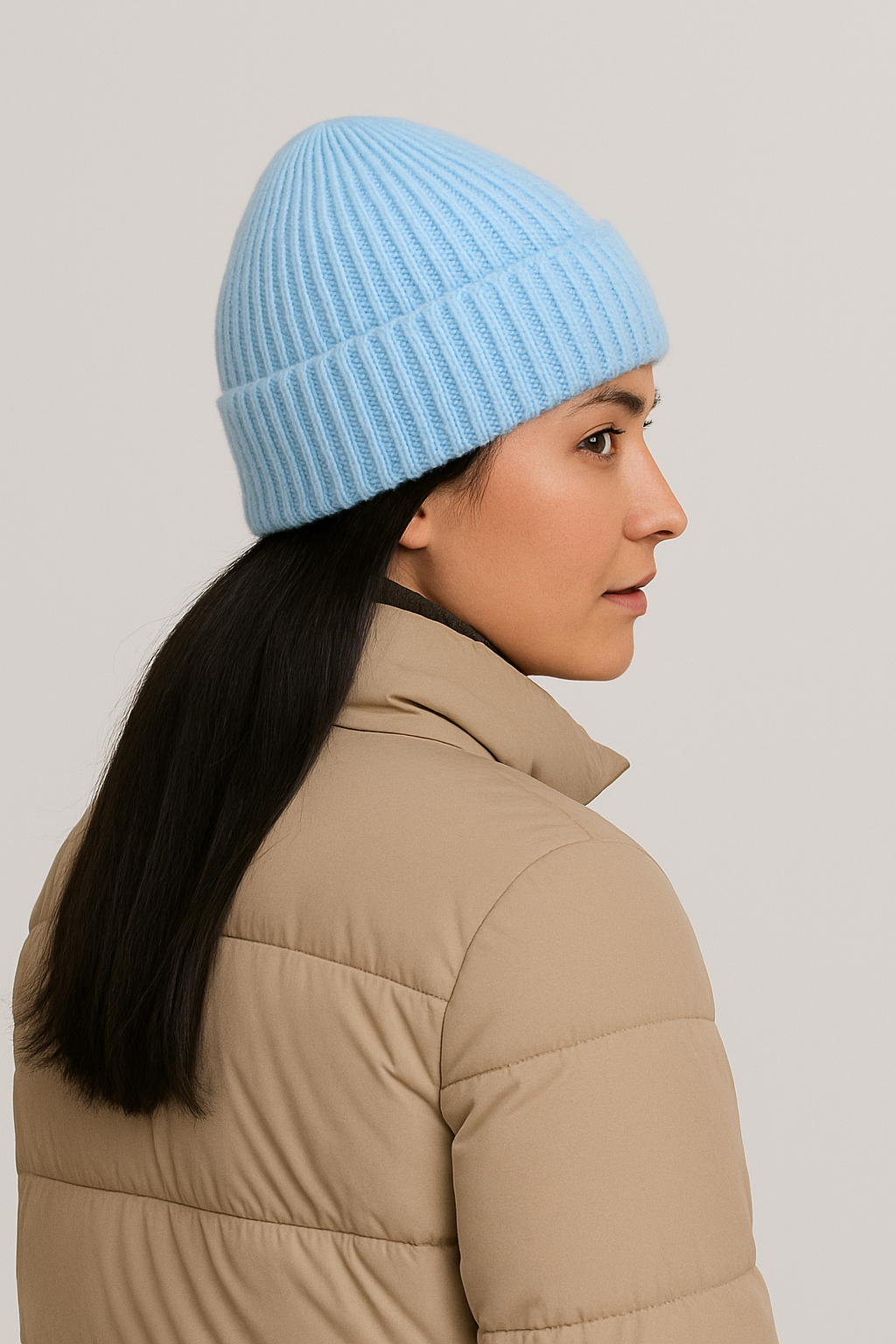 Berretto in Maglia al 100% in Lana a coste 1X1 - Unisex - Made in Italy