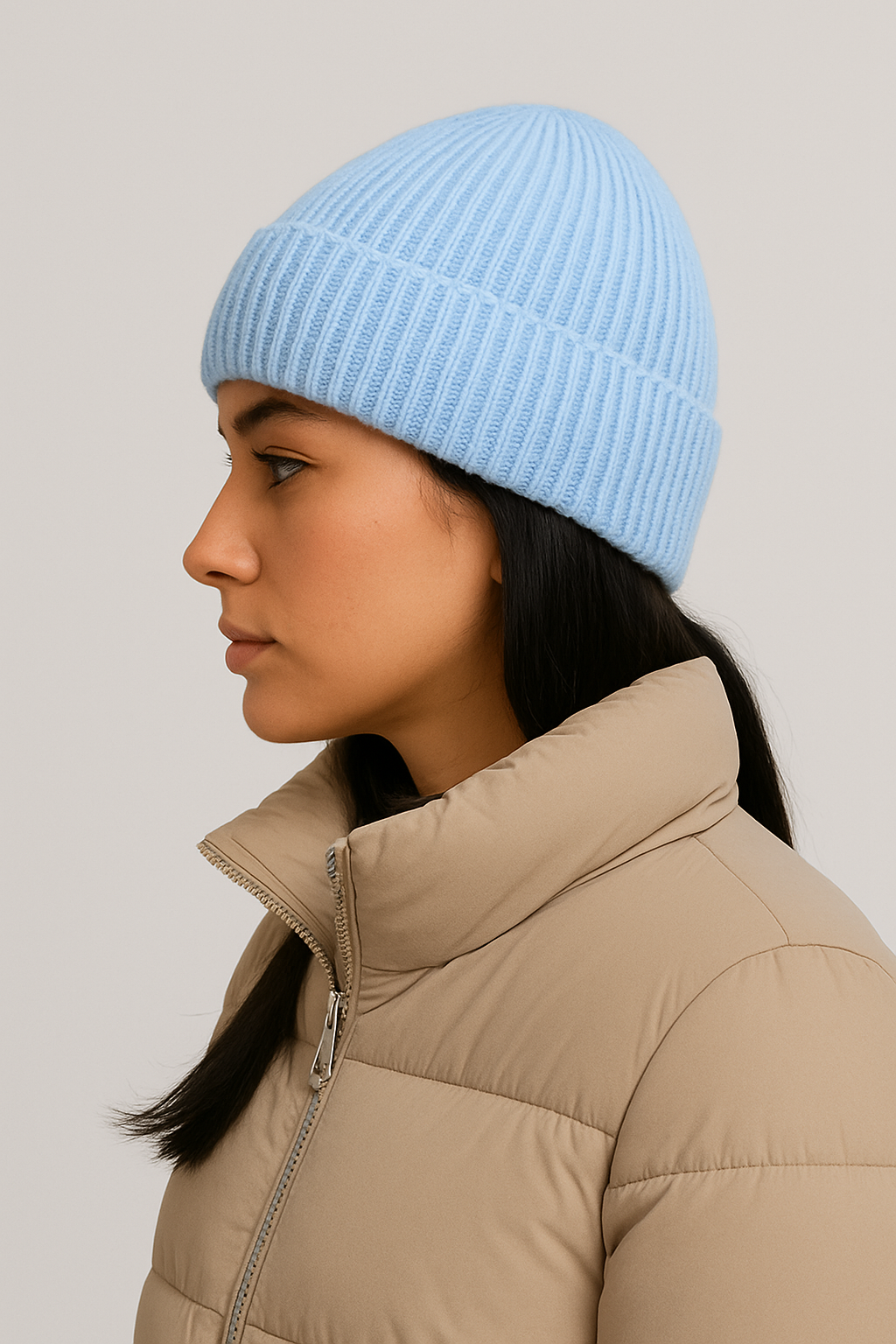 Berretto in Maglia al 100% in Lana a coste 1X1 - Unisex - Made in Italy