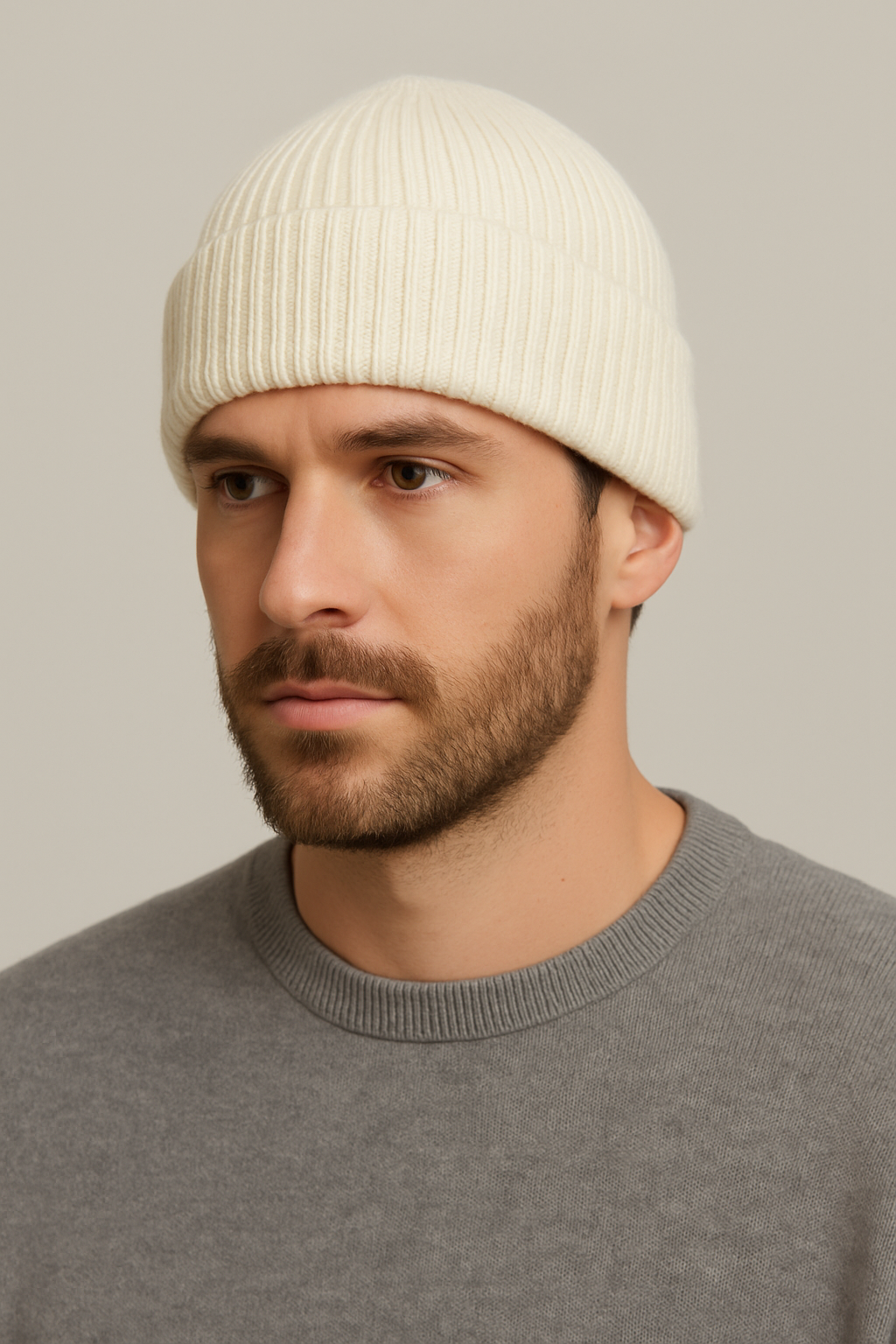 Berretto in Maglia al 100% in Lana a coste 1X1 - Unisex - Made in Italy