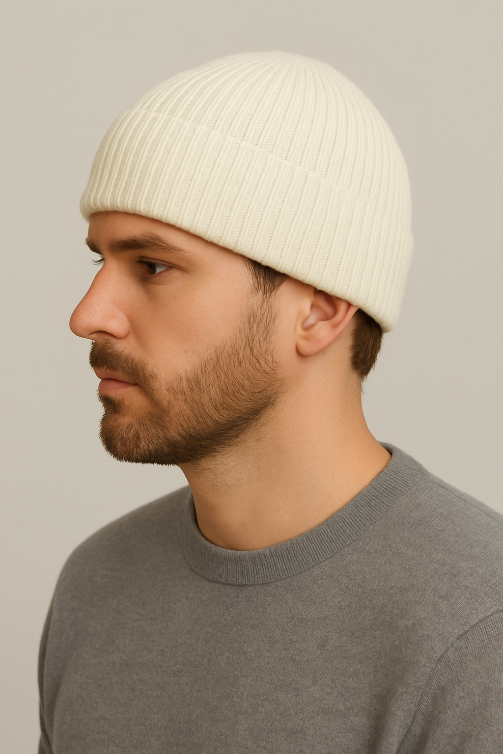 Berretto in Maglia al 100% in Lana a coste 1X1 - Unisex - Made in Italy