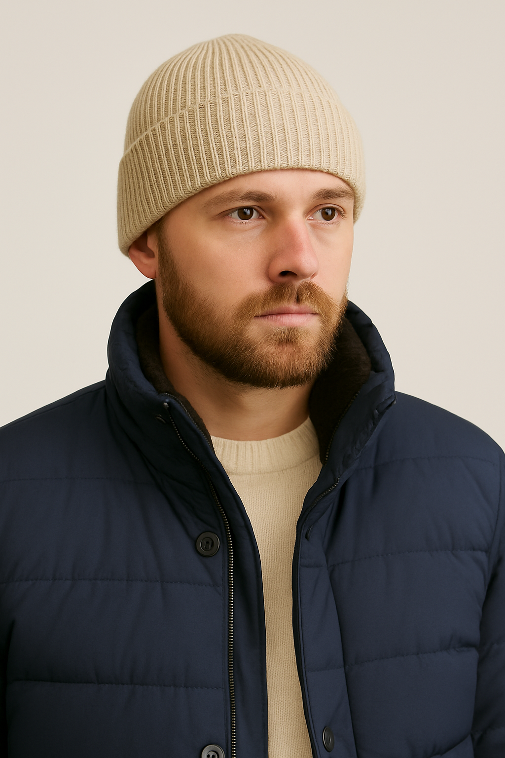 Berretto in Maglia al 100% in Lana a coste 1X1 - Unisex - Made in Italy