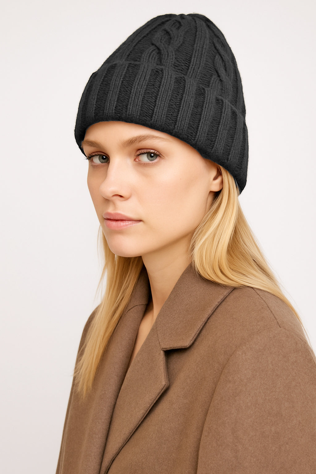 Cappello in Lana con Fantasia di Cucitura a Treccia - Unisex - Made in Italy