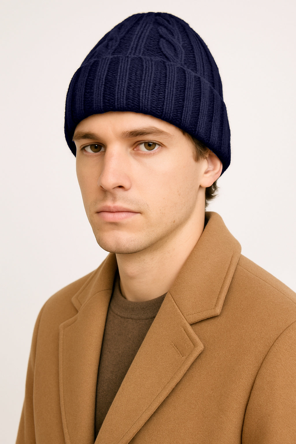Cappello in Lana con Fantasia di Cucitura a Treccia - Unisex - Made in Italy