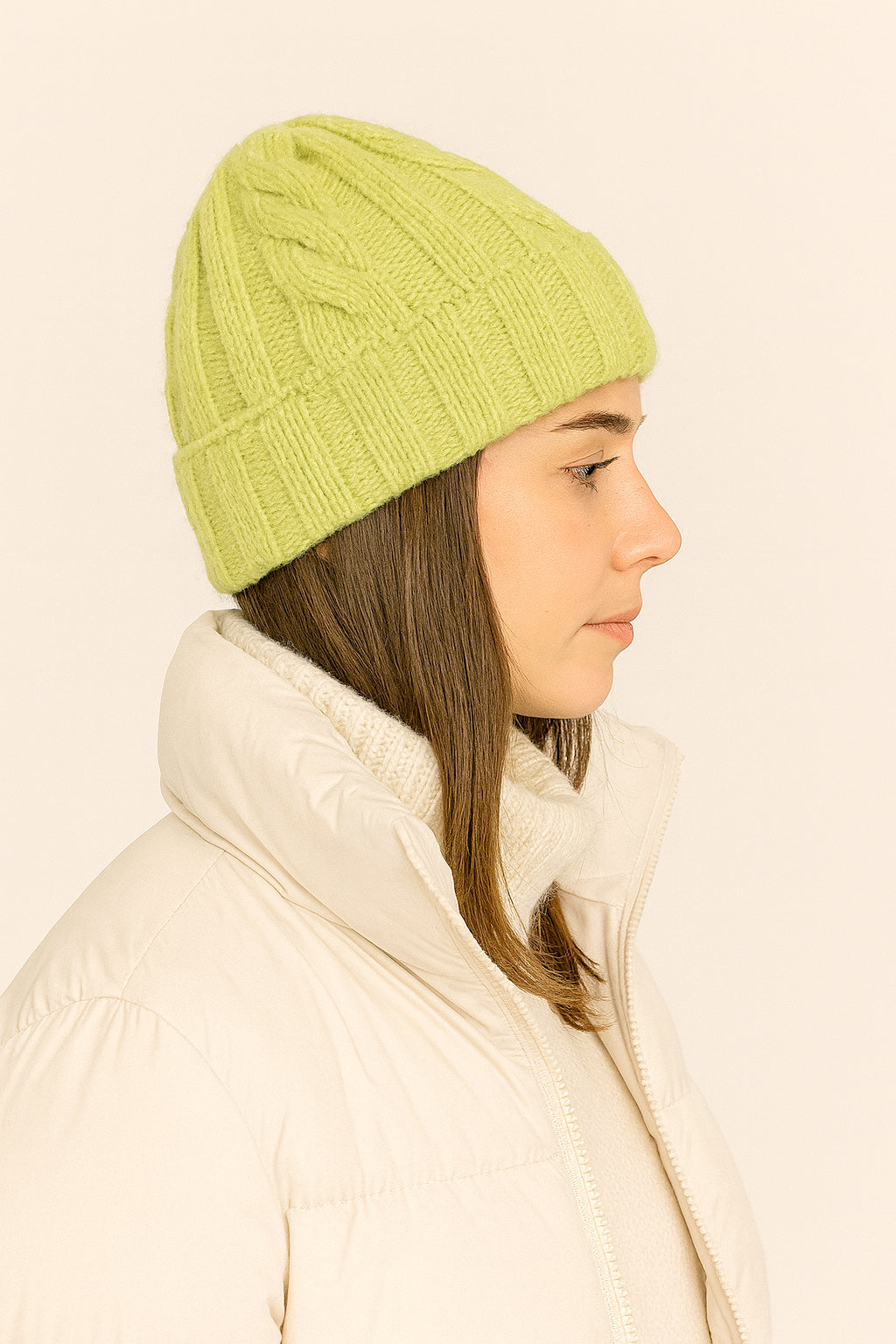 Cappello in Lana con Fantasia di Cucitura a Treccia - Unisex - Made in Italy