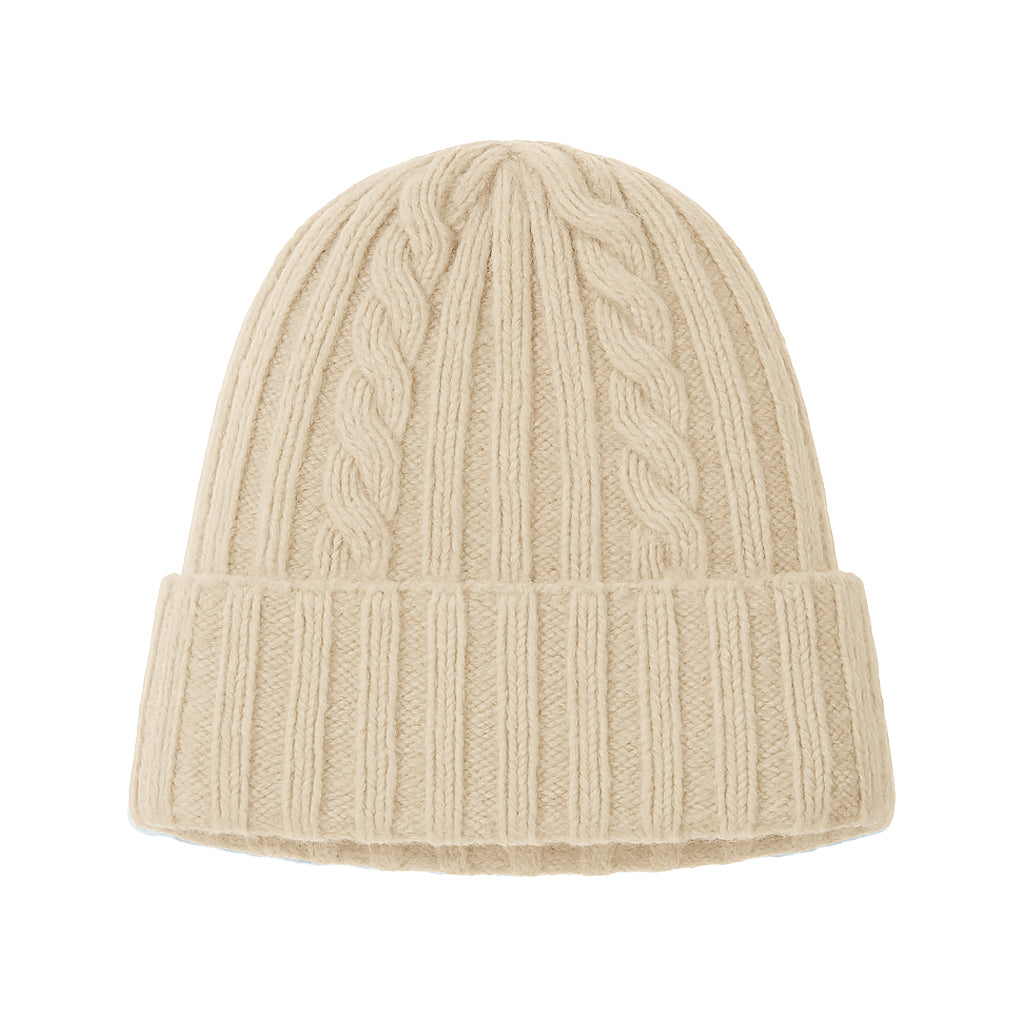 Cappello in Lana con Fantasia di Cucitura a Treccia - Unisex - Made in Italy