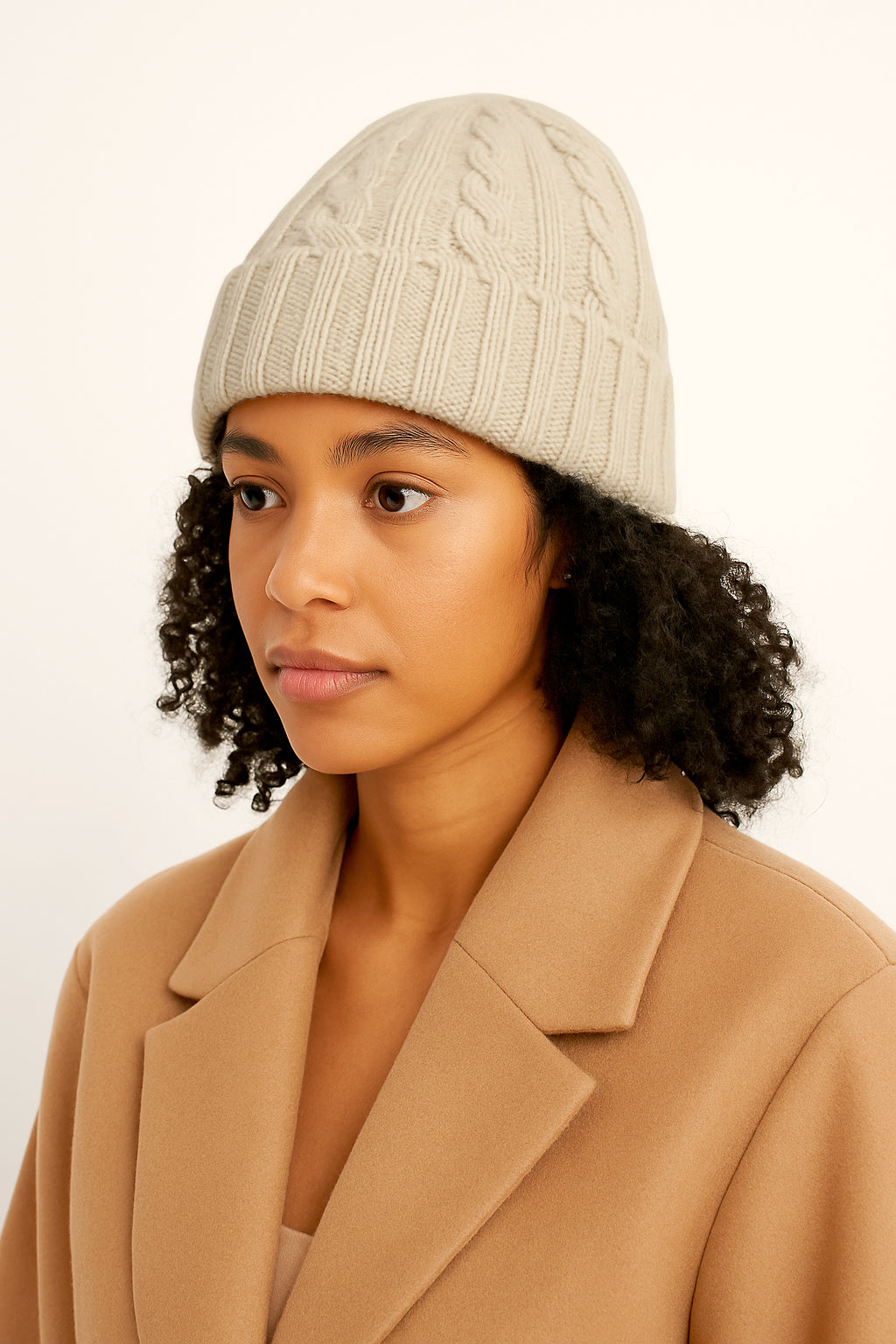 Cappello in Lana con Fantasia di Cucitura a Treccia - Unisex - Made in Italy