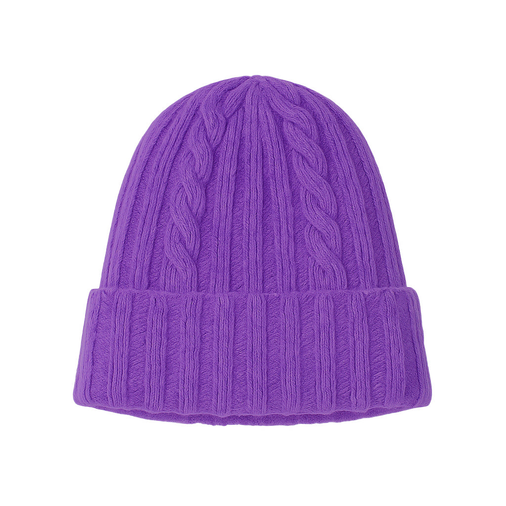 Cappello in Lana con Fantasia di Cucitura a Treccia - Unisex - Made in Italy