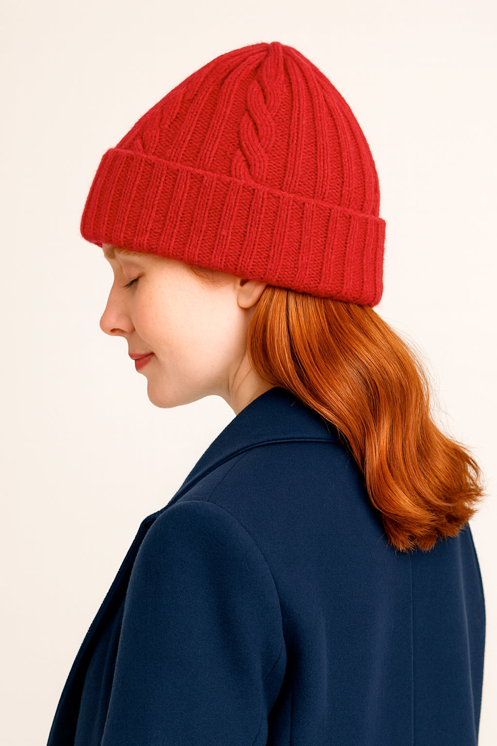 Cappello in Lana con Fantasia di Cucitura a Treccia - Unisex - Made in Italy