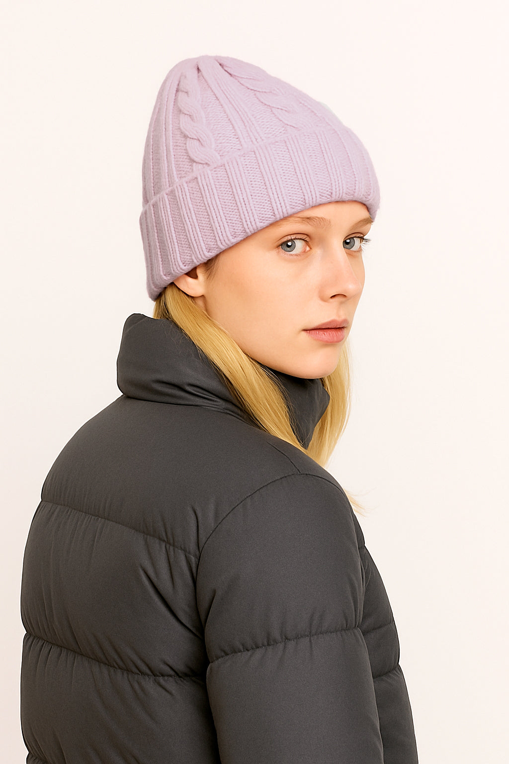 Cappello in Lana con Fantasia di Cucitura a Treccia - Unisex - Made in Italy