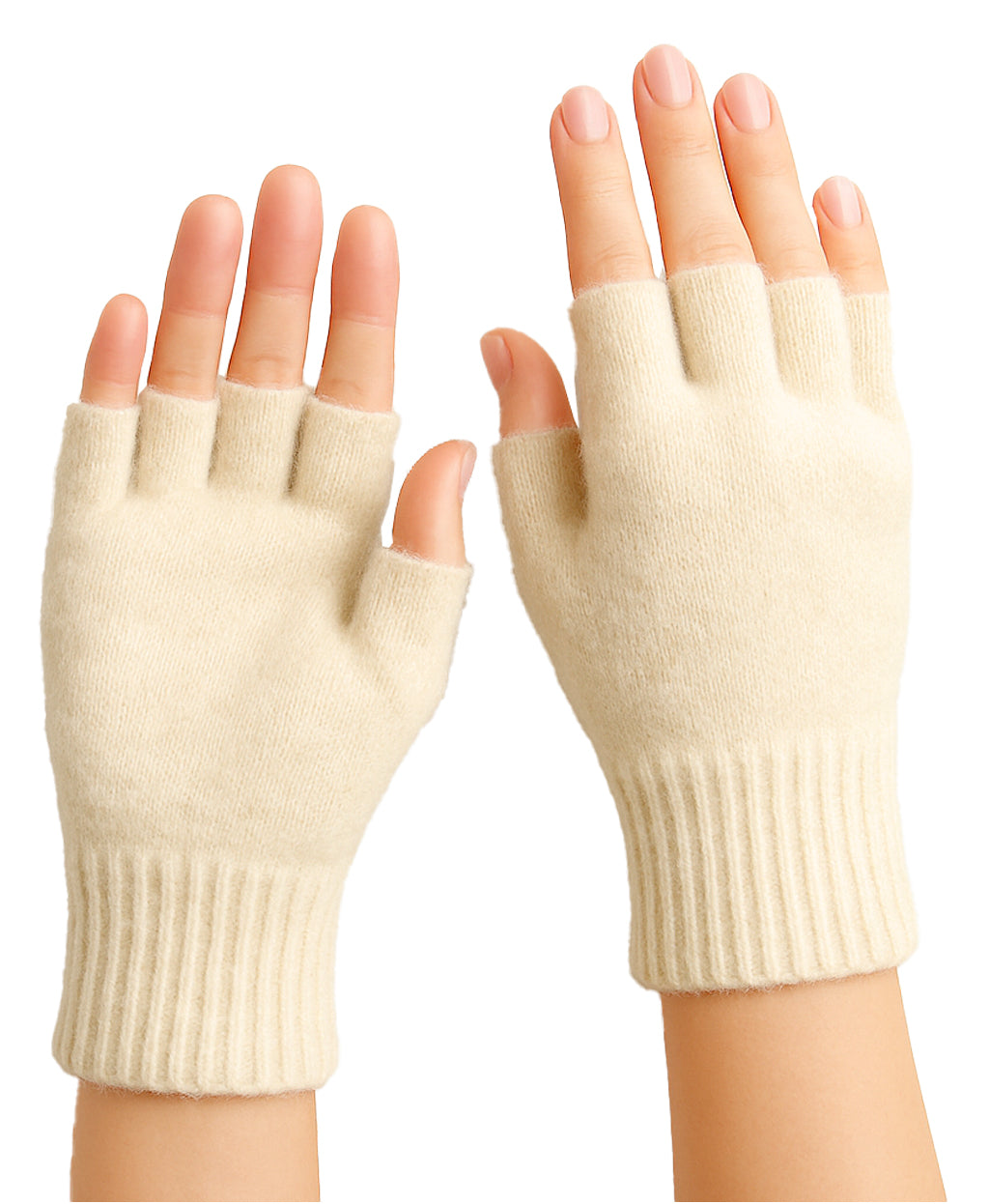 Guanti mezze dita in Lana misto  Cashmere  da Donna - Made in Italy