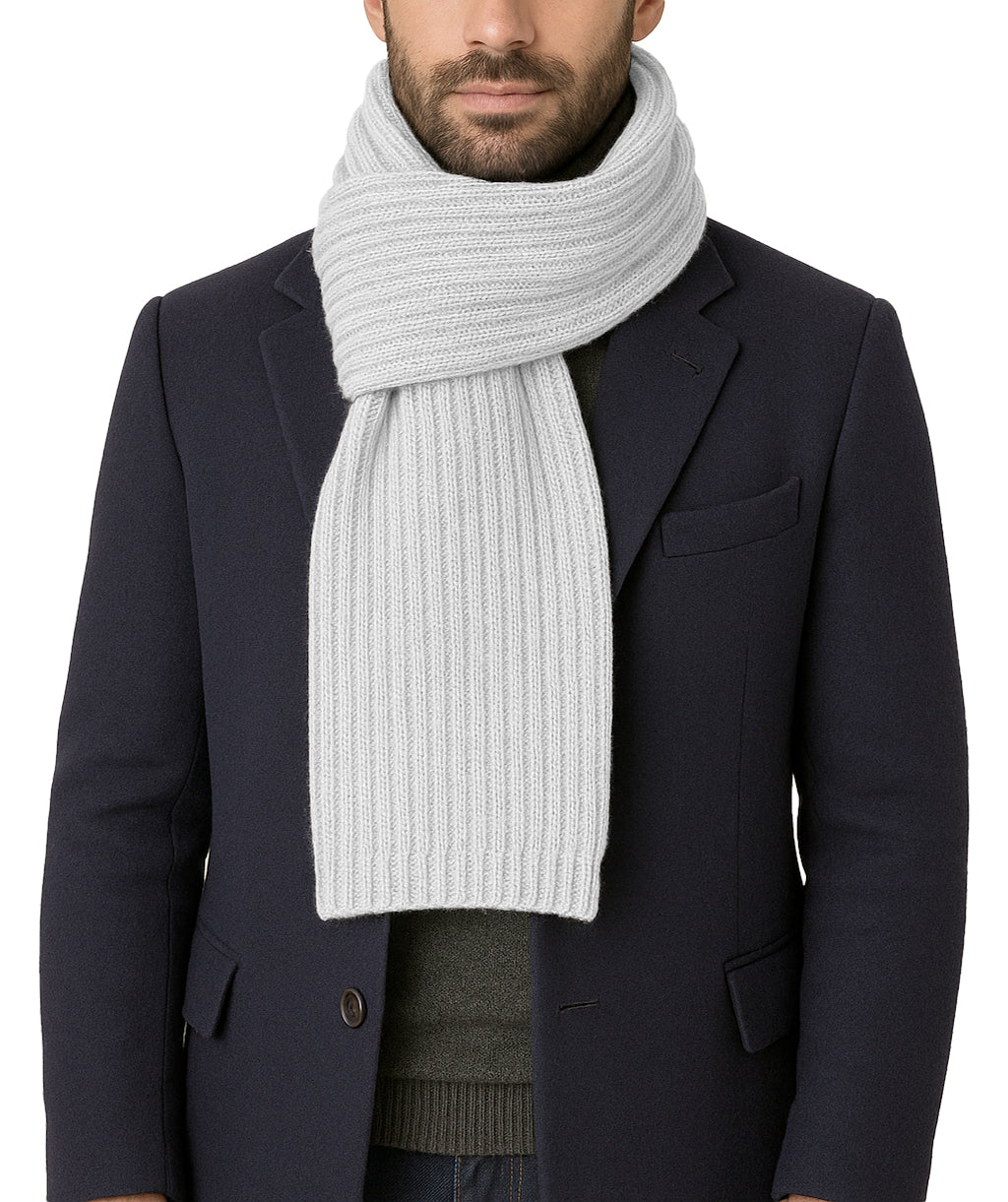 Sciarpa in maglia inglese in lana - Made in Italy