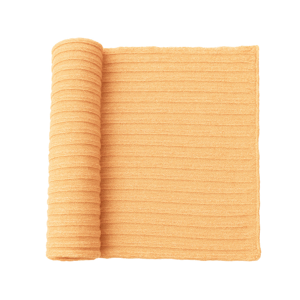 Sciarpone a coste al 100% in pura lana - Made in Italy