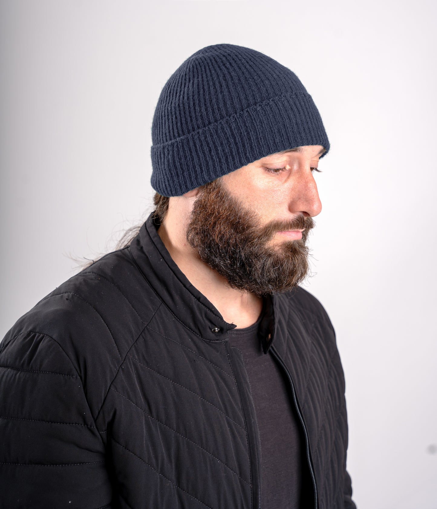 Berretto in Maglia al 100% in Lana a coste 1X1 - Unisex - Made in Italy