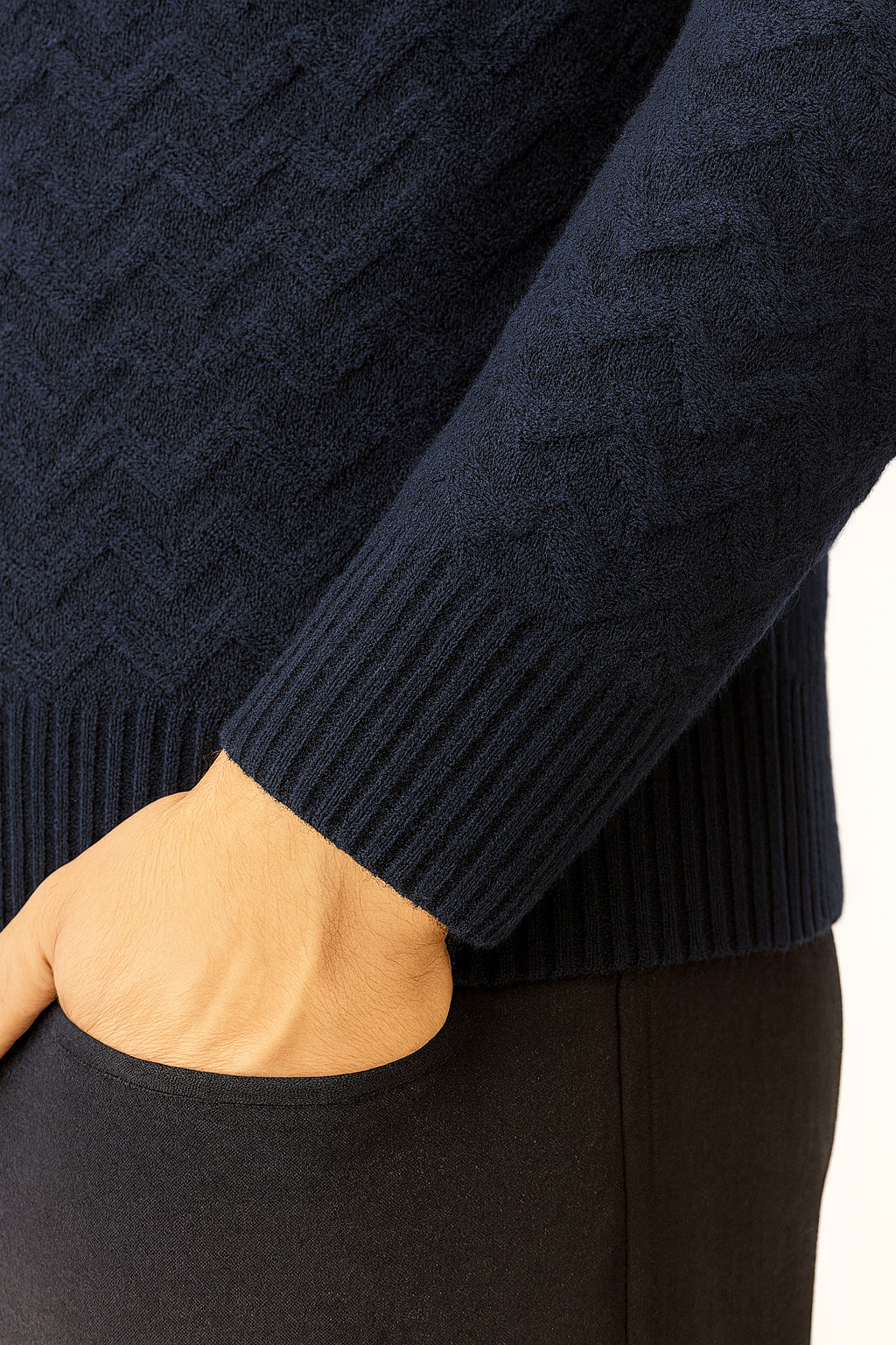 Maglione con cerniera  in calda e morbida lana misto alpaca - Maglia da uomo inverale  in tinta unita con zip - Lavorazione artigianale e Made in Italy