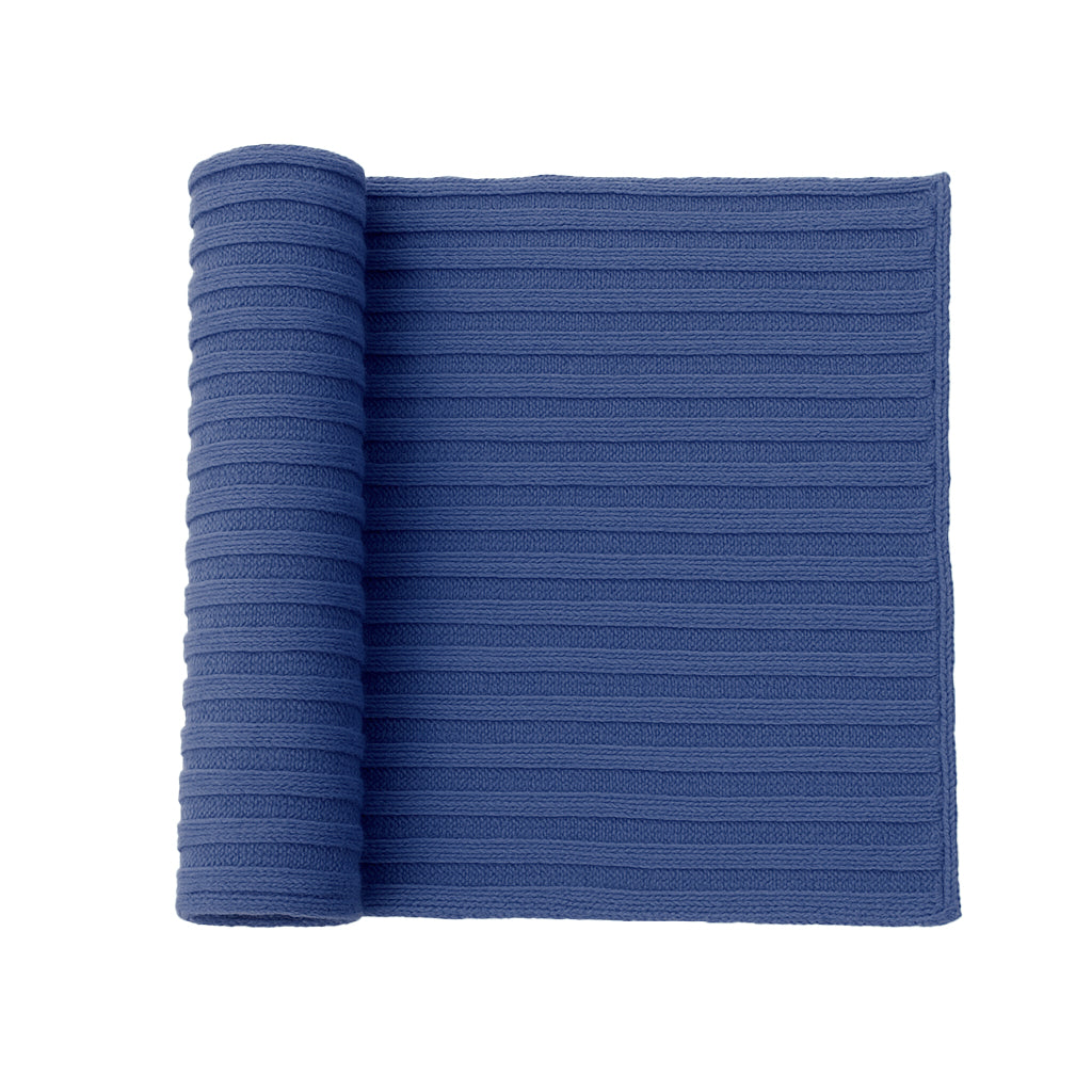 Sciarpone a coste al 100% in pura lana - Made in Italy