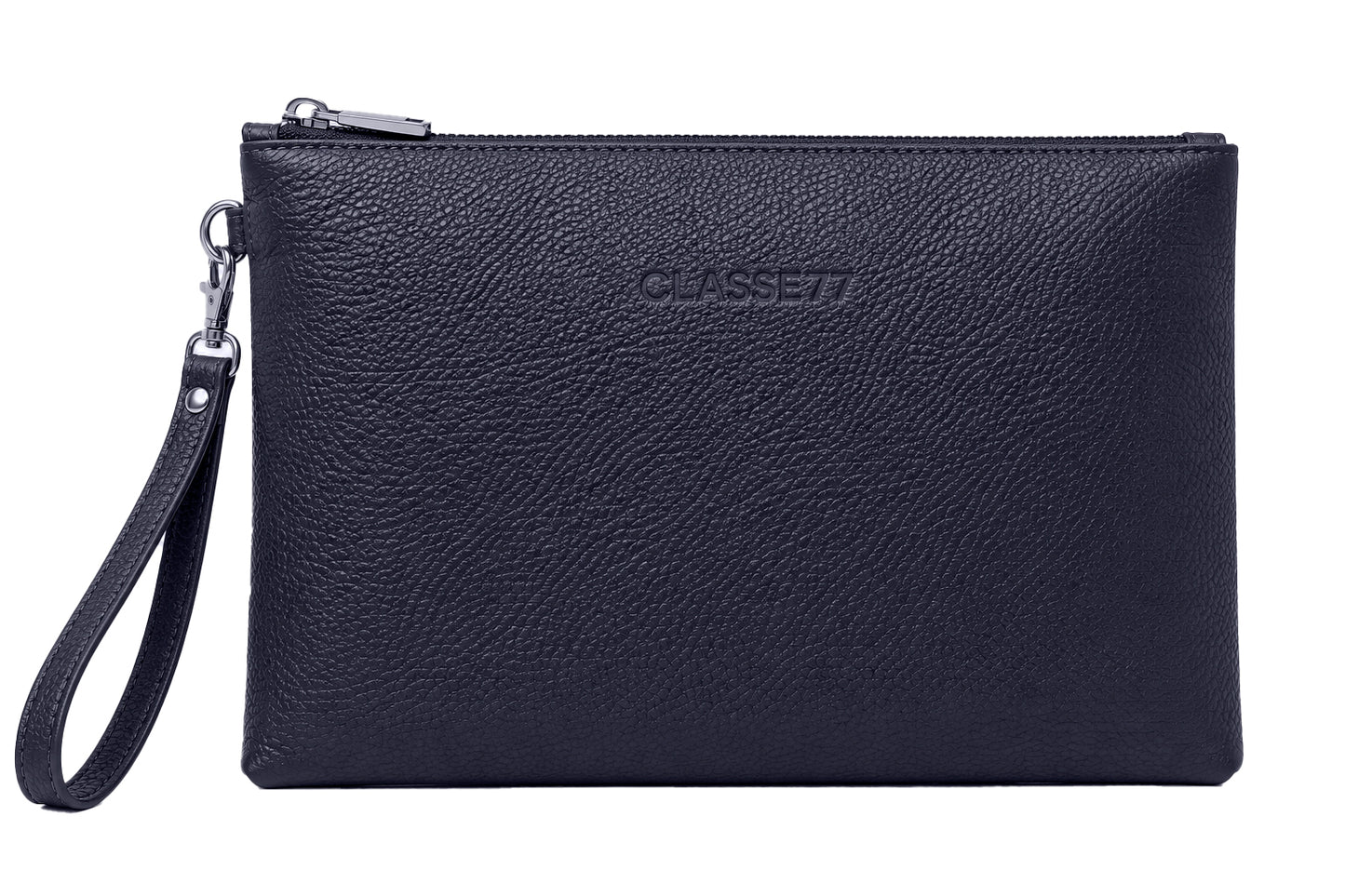 Pochette Uomo in Vera Pelle Made in Italy – Clutch Porta Documenti Slim 27 x 20 x 0,4 cm con Laccio Laterale e Zip in Metallo – Elegante Custodia Business
