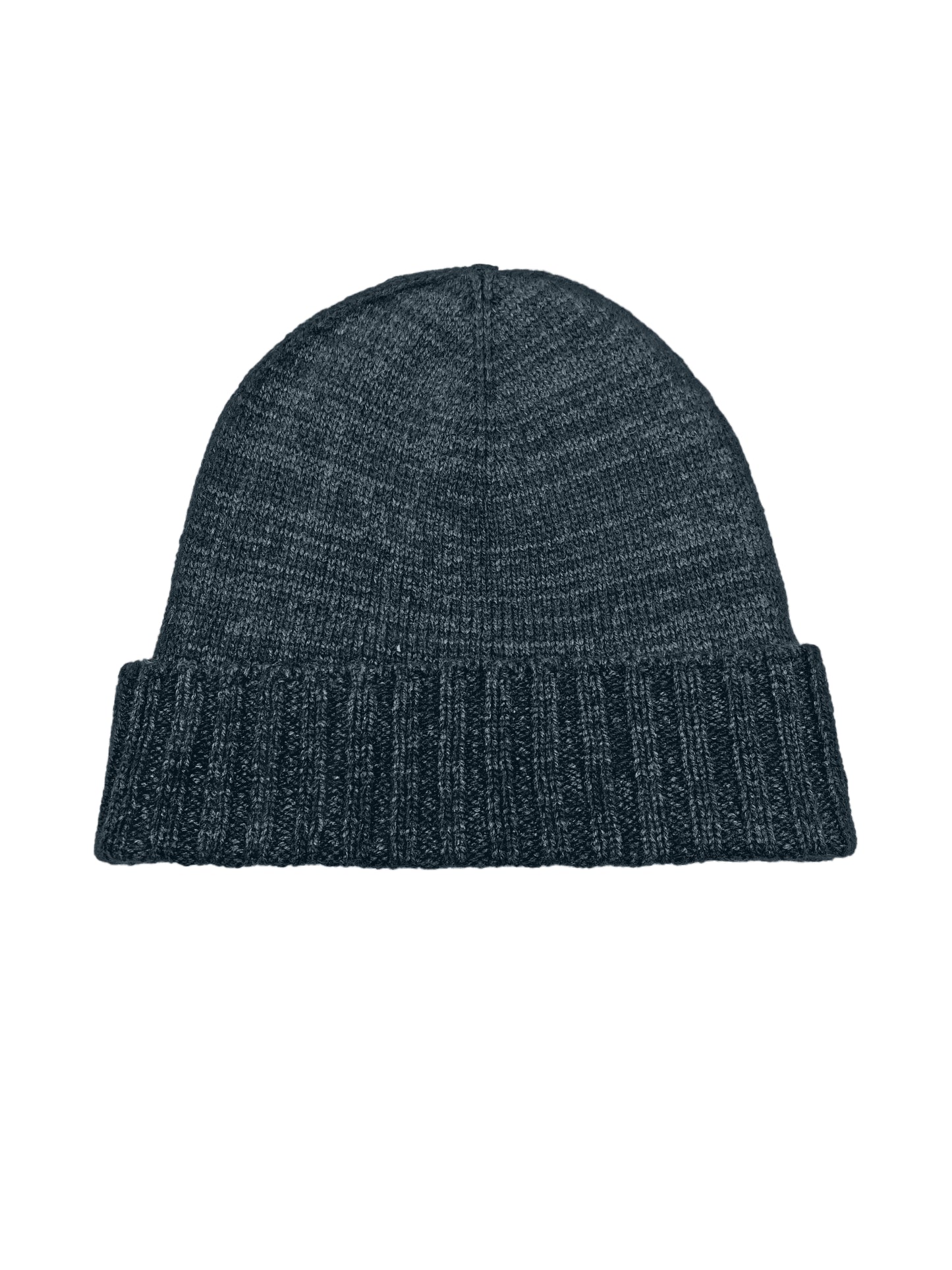 Cappello di Lana misto Cashmere  con Risvolti a Coste – Unisex - Made in Italy