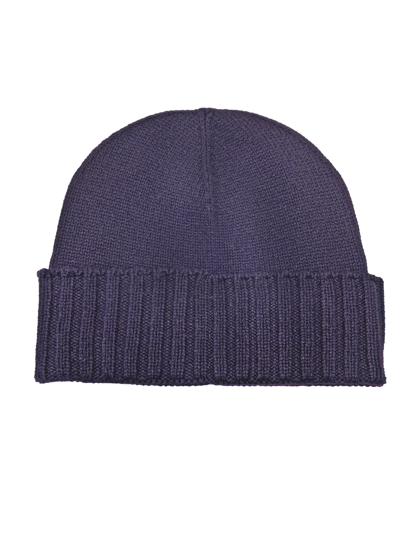 Cappello di Lana misto Cashmere  con Risvolti a Coste – Unisex - Made in Italy