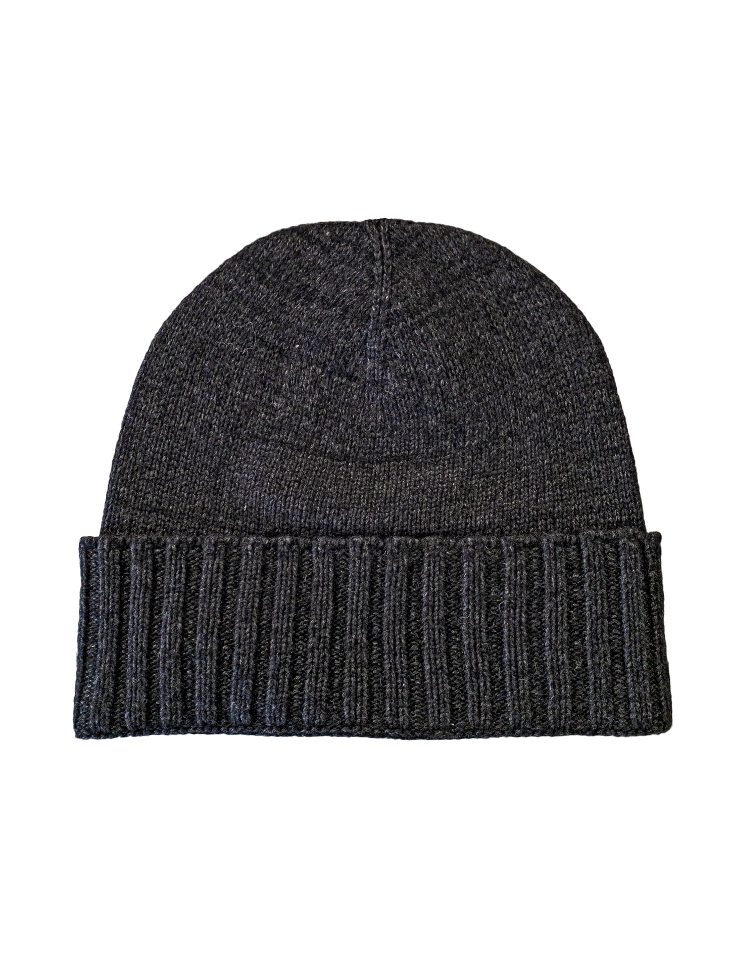 Cappello di Lana misto Cashmere  con Risvolti a Coste – Unisex - Made in Italy