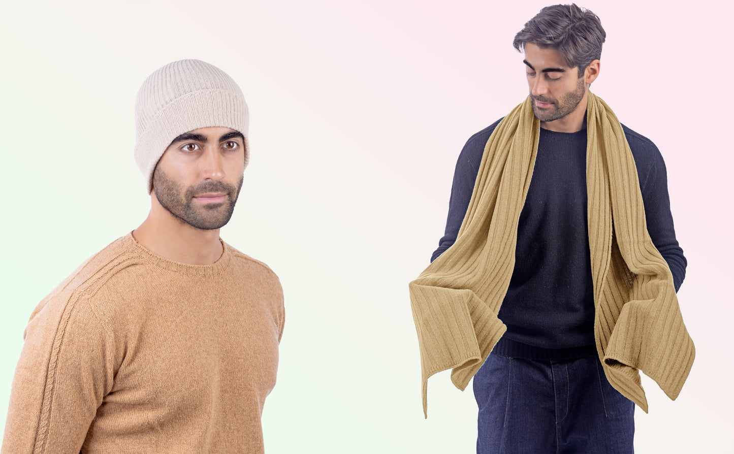 Box pura Lana: Cappello a coste 1X1 + Sciarpone a coste