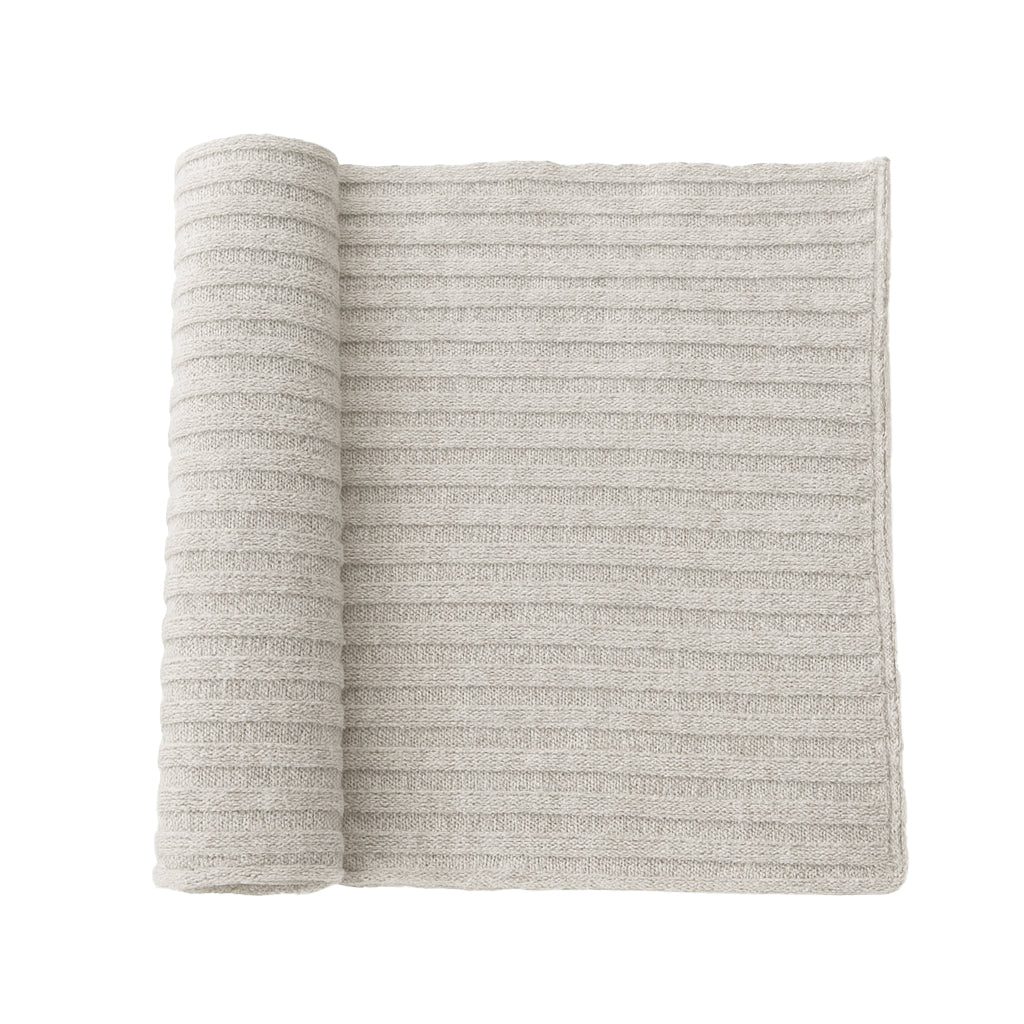 Sciarpone a coste al 100% in pura lana - Made in Italy