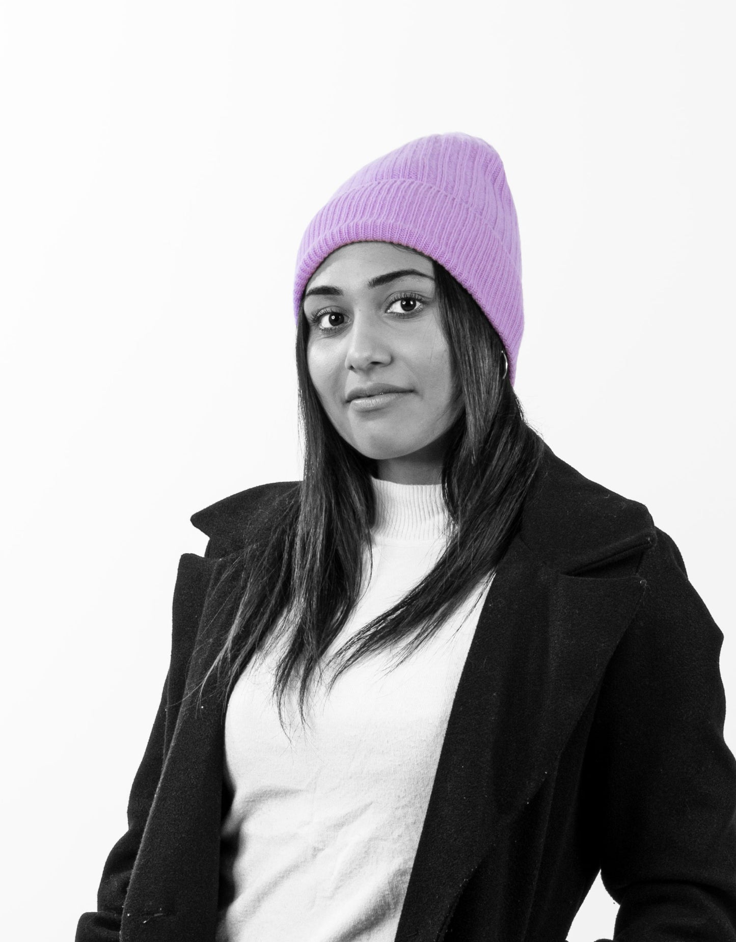 Cappello 100% Cashmere con rasatura a Coste - Made in Italy